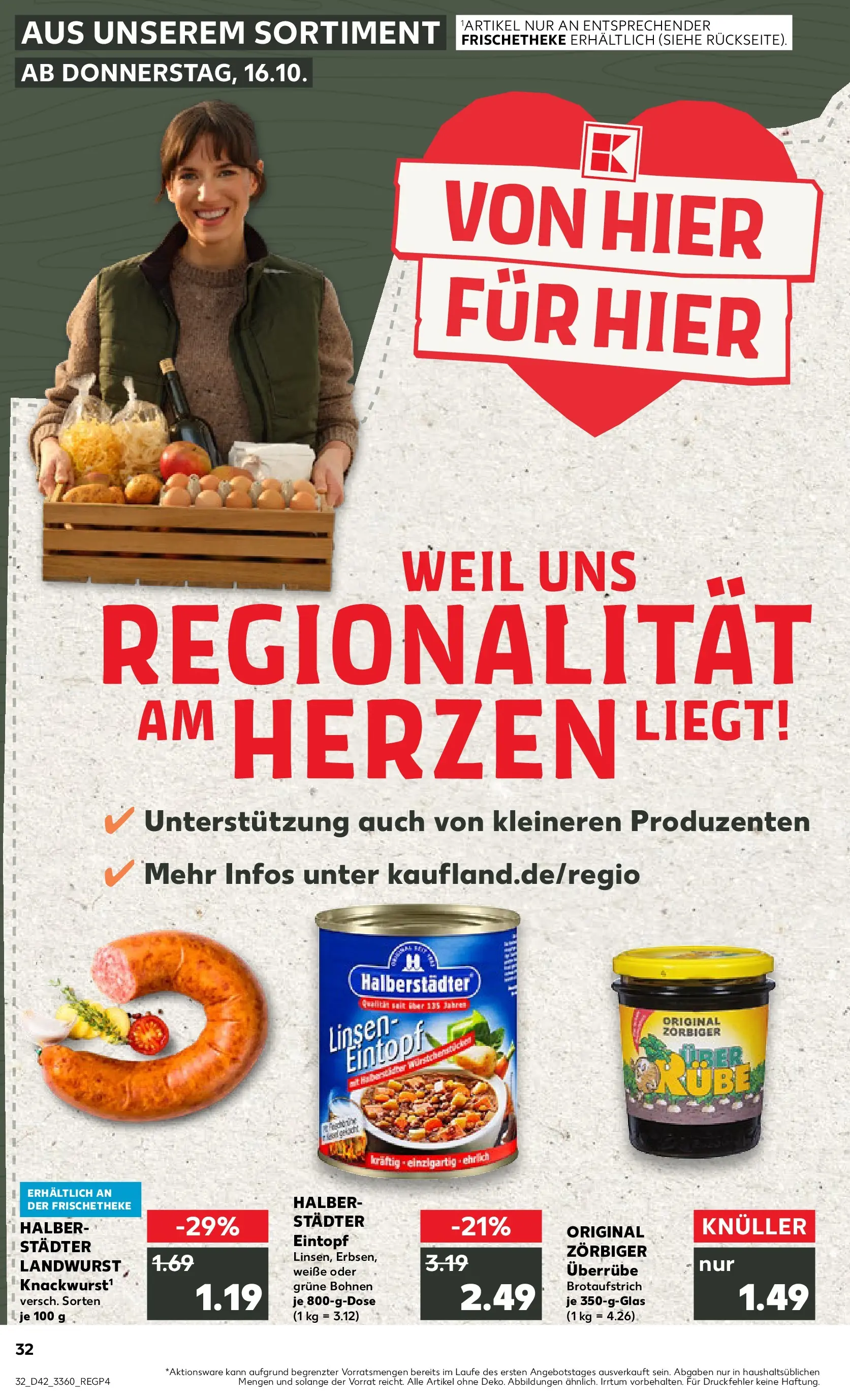 Prospekt Kaufland ab 19.10.2025 » Angebote und Werbung Online | Seite: 32 Prospekt Kaufland ab 19.10.2025 » Angebote Online zum Blättern | Seite: 32