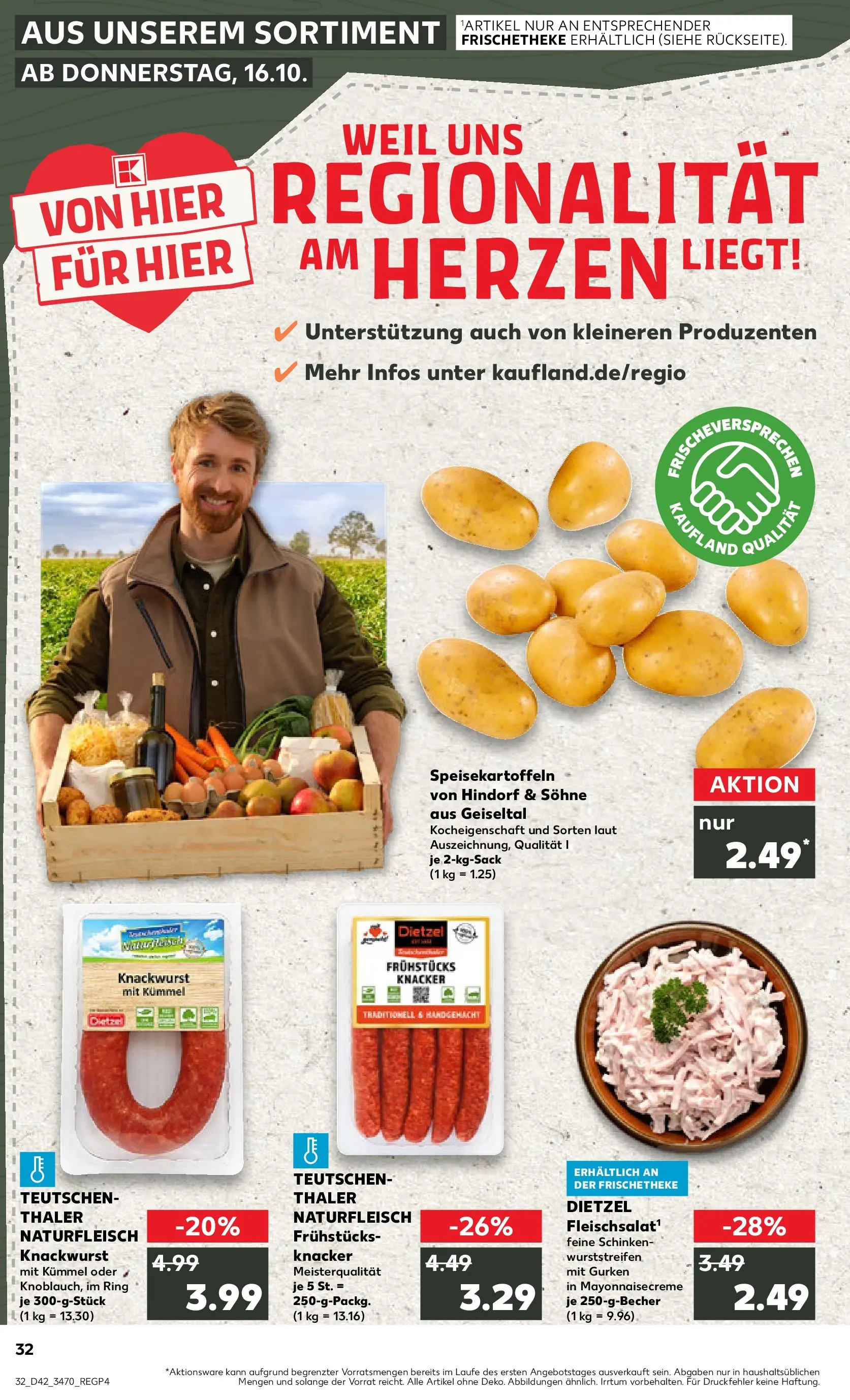 Prospekt Kaufland ab 19.10.2025 » Angebote und Werbung Online | Seite: 32 | Produkte: Schinken, Gurken Prospekt Kaufland ab 19.10.2025 » Angebote Online zum Blättern | Seite: 32 | Produkte: Schinken, Gurken