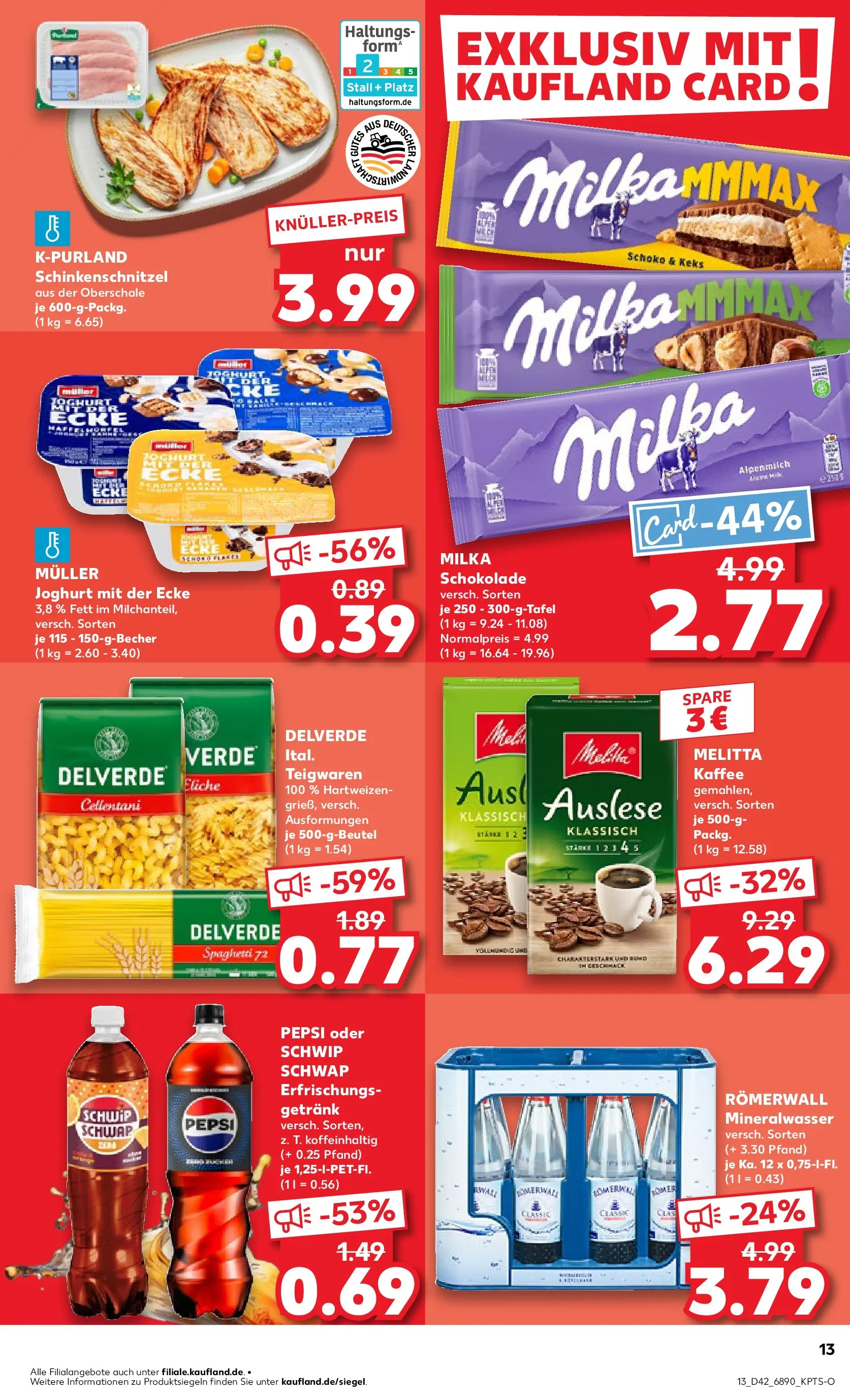 Prospekt Kaufland ab 19.10.2025 » Angebote und Werbung Online | Seite: 13 | Produkte: Kaffee, Schokolade, Milka schokolade, Schwip schwap Prospekt Kaufland ab 19.10.2025 » Angebote Online zum Blättern | Seite: 13 | Produkte: Kaffee, Schokolade, Milka schokolade, Schwip schwap