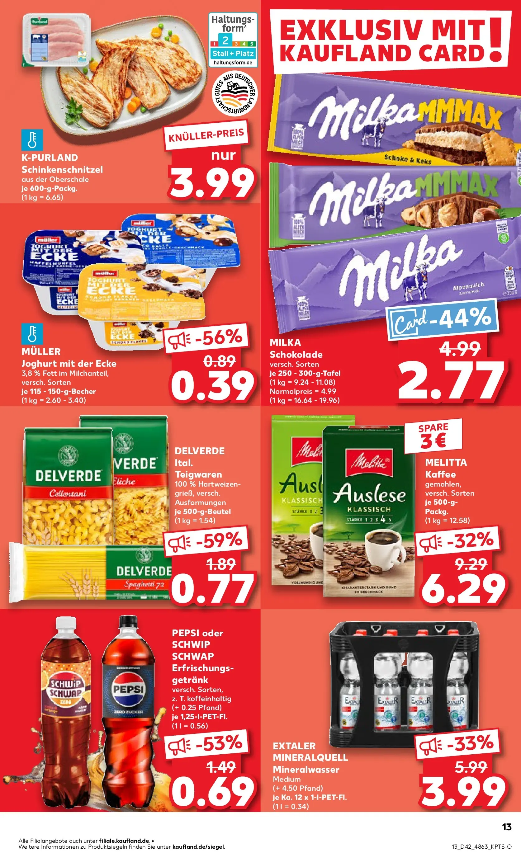 Prospekt Kaufland ab 19.10.2025 » Angebote und Werbung Online | Seite: 13 | Produkte: Joghurt, Schokolade, Milka schokolade, Milka Prospekt Kaufland ab 19.10.2025 » Angebote Online zum Blättern | Seite: 13 | Produkte: Joghurt, Schokolade, Milka schokolade, Milka