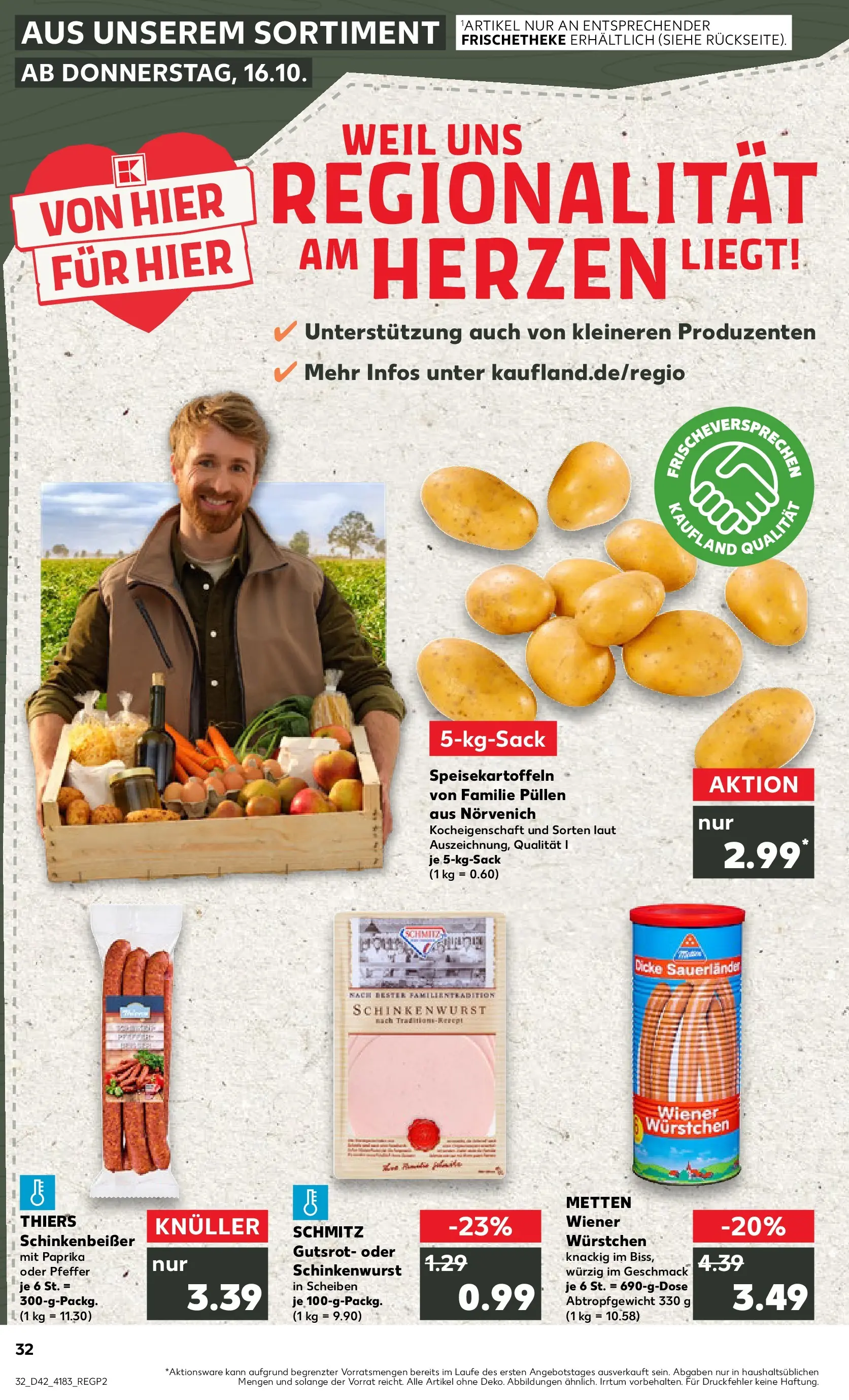 Prospekt Kaufland ab 19.10.2025 » Angebote und Werbung Online | Seite: 32 | Produkte: Wiener wurstchen, Paprika, Pfeffer Prospekt Kaufland ab 19.10.2025 » Angebote Online zum Blättern | Seite: 32 | Produkte: Wiener wurstchen, Paprika, Pfeffer