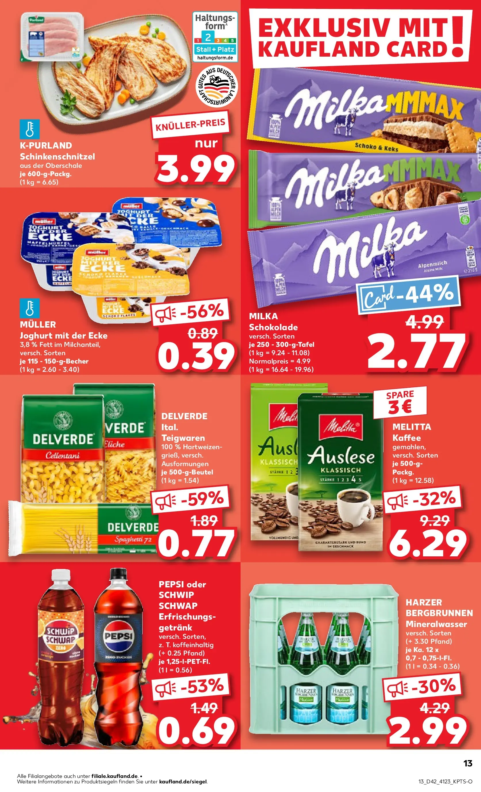 Prospekt Kaufland ab 19.10.2025 » Angebote und Werbung Online | Seite: 13 | Produkte: Melitta kaffee, Kaffee, Schokolade, Pasta Prospekt Kaufland ab 19.10.2025 » Angebote Online zum Blättern | Seite: 13 | Produkte: Melitta kaffee, Kaffee, Schokolade, Pasta