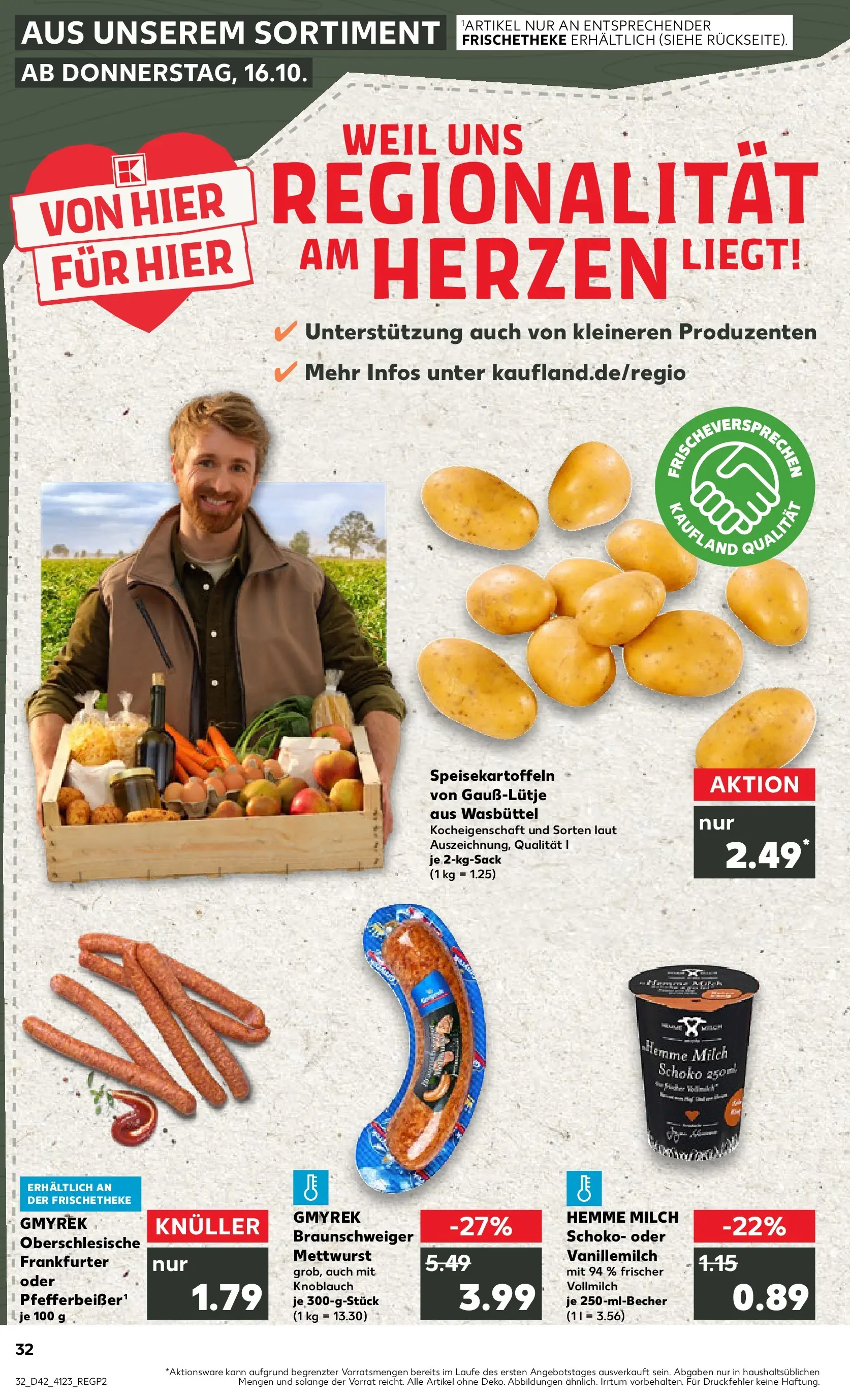 Prospekt Kaufland ab 19.10.2025 » Angebote und Werbung Online | Seite: 32 | Produkte: Milch, Knoblauch Prospekt Kaufland ab 19.10.2025 » Angebote Online zum Blättern | Seite: 32 | Produkte: Milch, Knoblauch