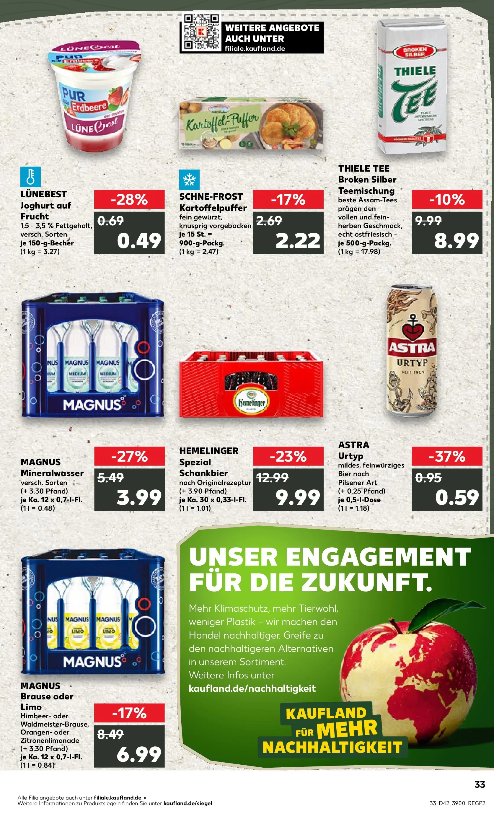 Prospekt Kaufland ab 19.10.2025 » Angebote und Werbung Online | Seite: 33 | Produkte: Bier, Astra, Orangen, Mineralwasser Prospekt Kaufland ab 19.10.2025 » Angebote Online zum Blättern | Seite: 33 | Produkte: Bier, Astra, Orangen, Mineralwasser