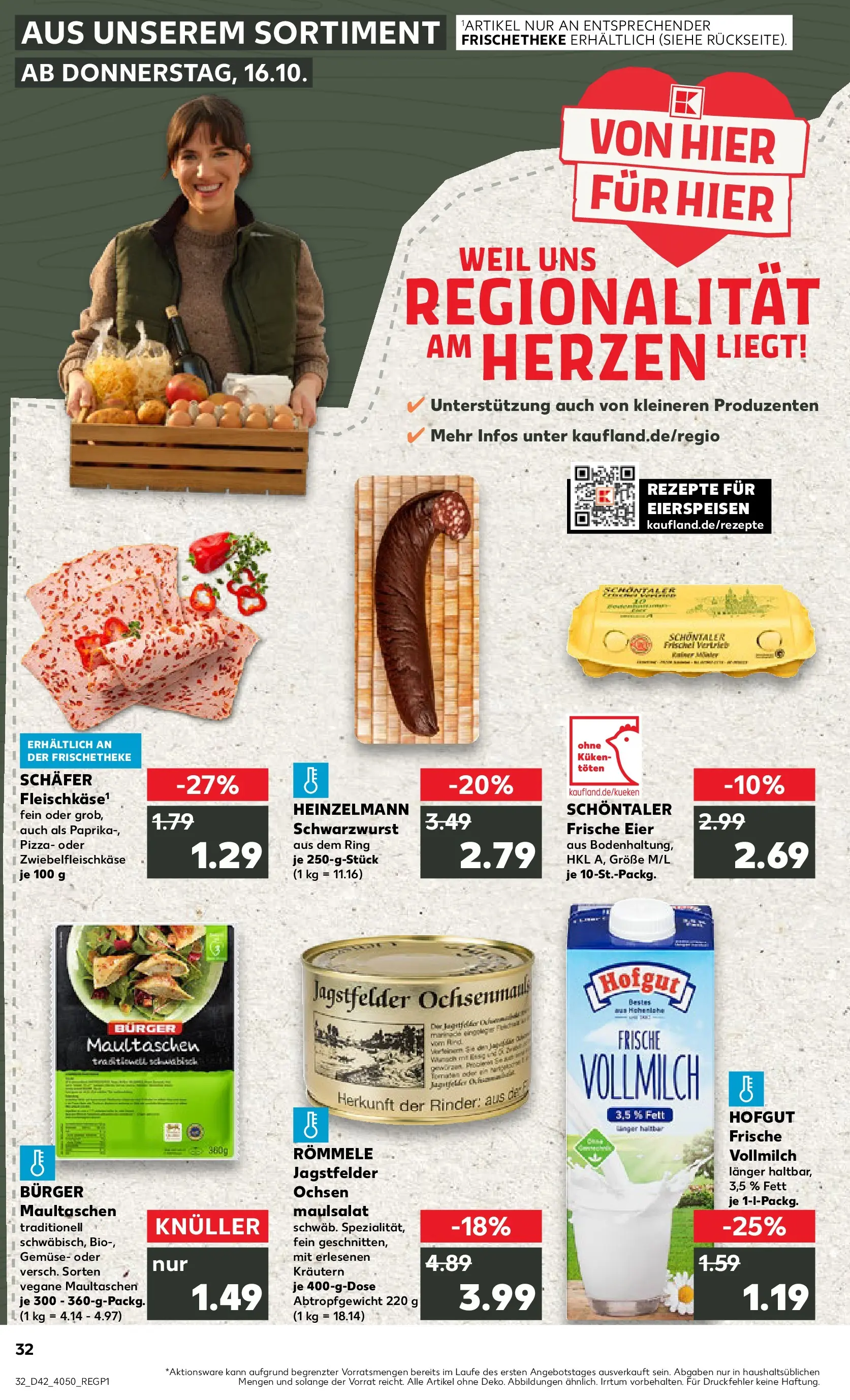 Prospekt Kaufland ab 19.10.2025 » Angebote und Werbung Online | Seite: 32 Prospekt Kaufland ab 19.10.2025 » Angebote Online zum Blättern | Seite: 32