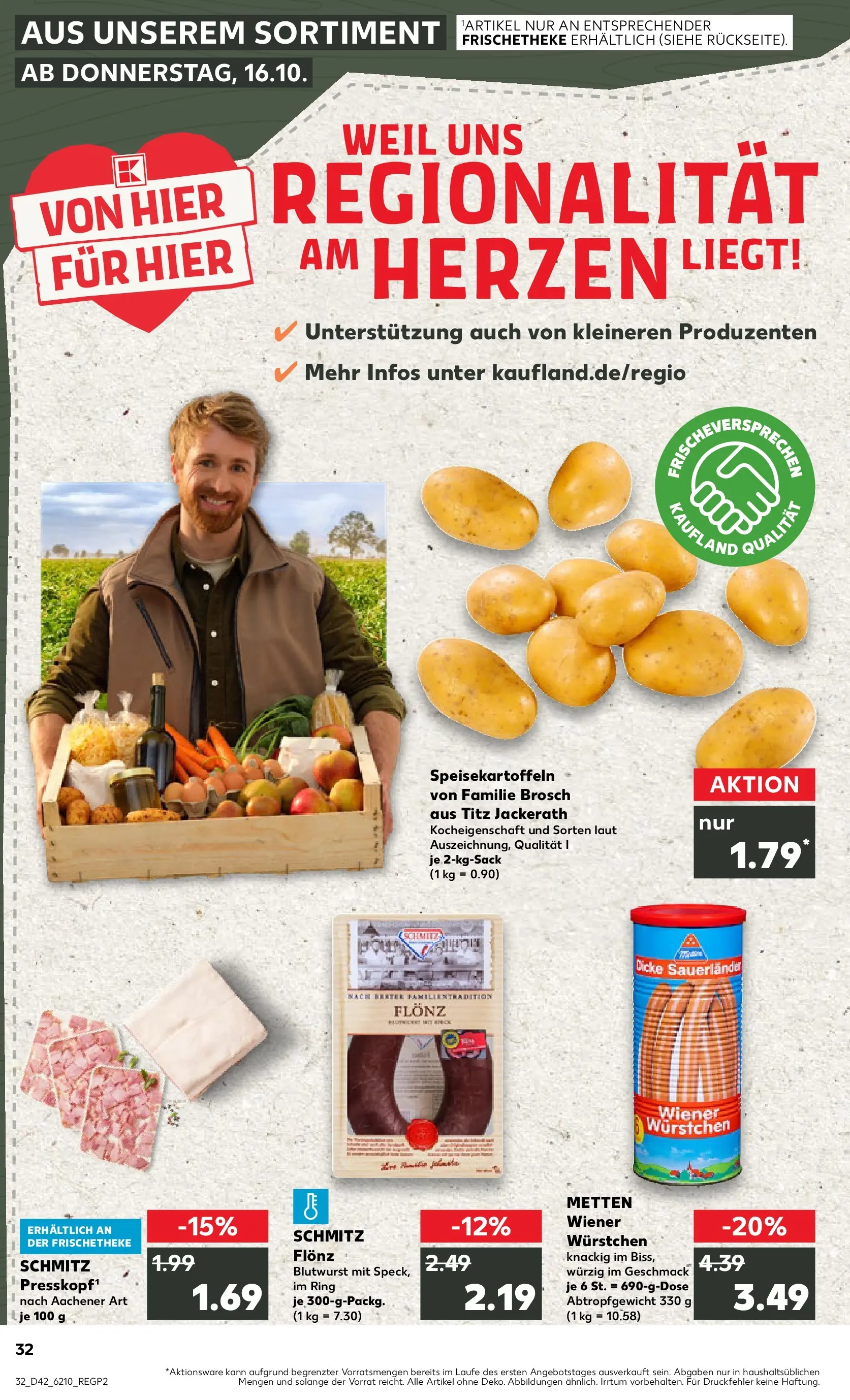Prospekt Kaufland ab 19.10.2025 » Angebote und Werbung Online | Seite: 32 | Produkte: Wiener wurstchen Prospekt Kaufland ab 19.10.2025 » Angebote Online zum Blättern | Seite: 32 | Produkte: Wiener wurstchen