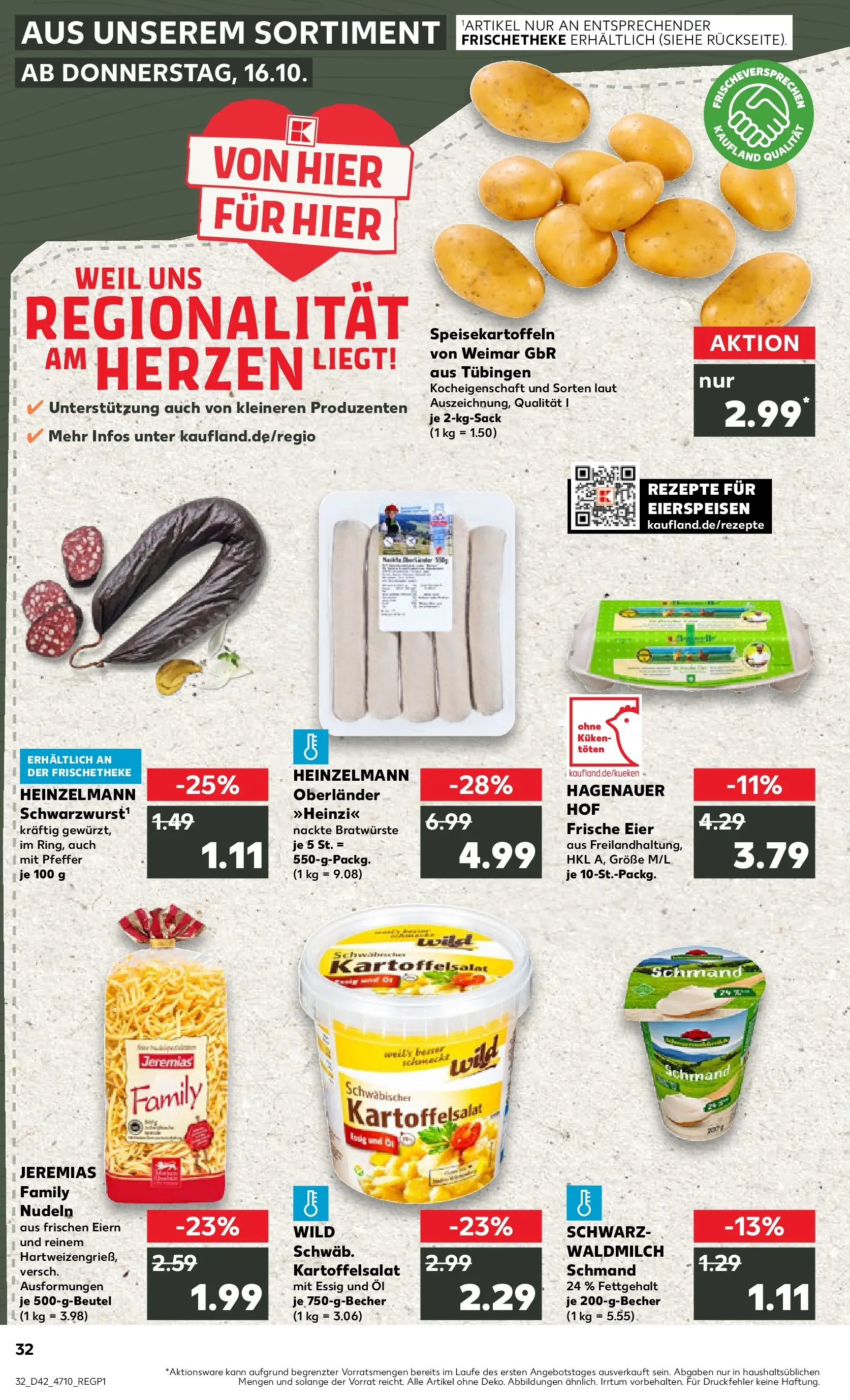 Prospekt Kaufland ab 19.10.2025 » Angebote und Werbung Online | Seite: 32 | Produkte: Eier, Essig, Pudding, Pfeffer Prospekt Kaufland ab 19.10.2025 » Angebote Online zum Blättern | Seite: 32 | Produkte: Eier, Essig, Pudding, Pfeffer