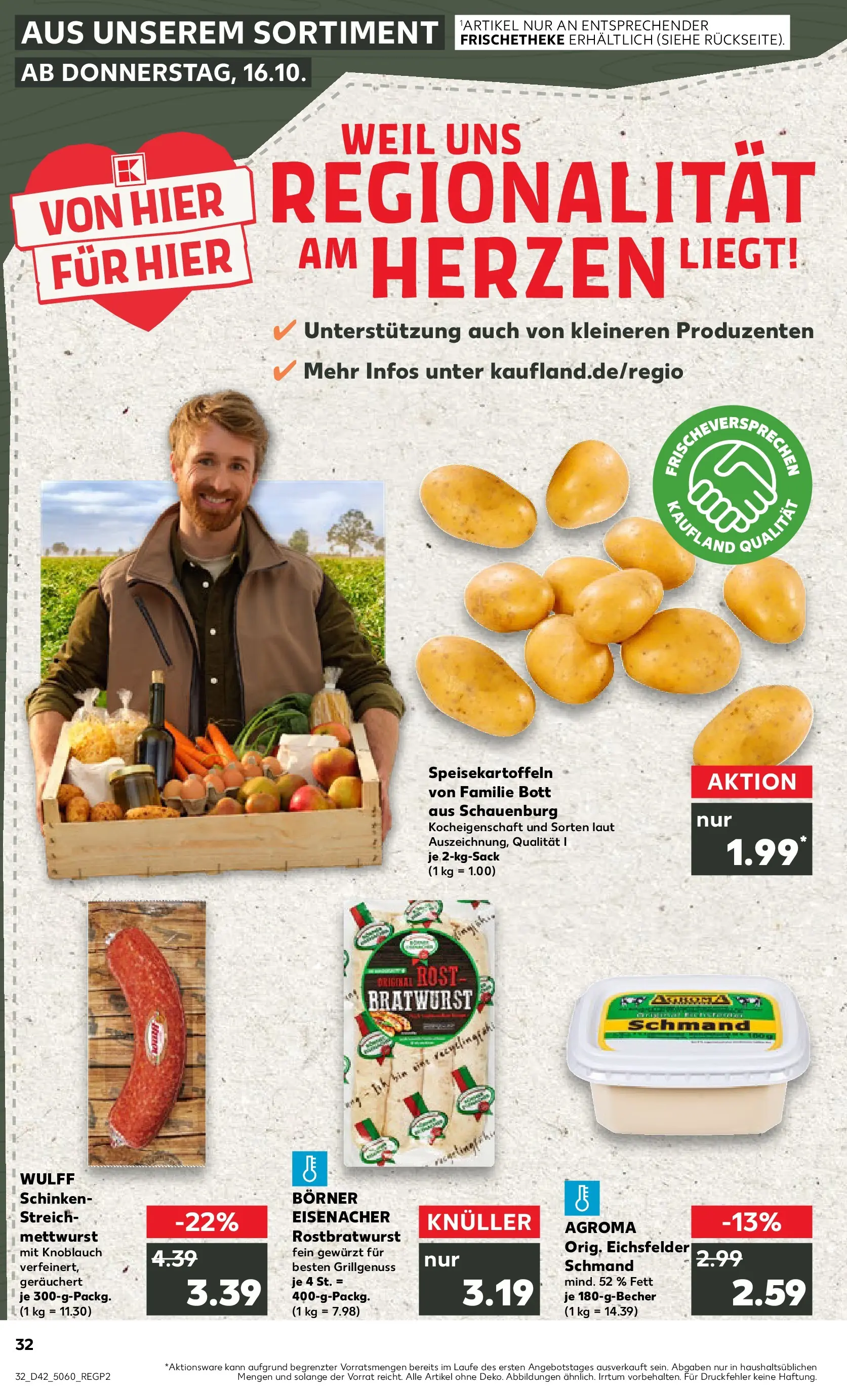 Prospekt Kaufland ab 20.10.2025 » Angebote und Werbung Online | Seite: 32 | Produkte: Bratwurst, Knoblauch, Schinken Prospekt Kaufland ab 20.10.2025 » Angebote Online zum Blättern | Seite: 32 | Produkte: Bratwurst, Knoblauch, Schinken