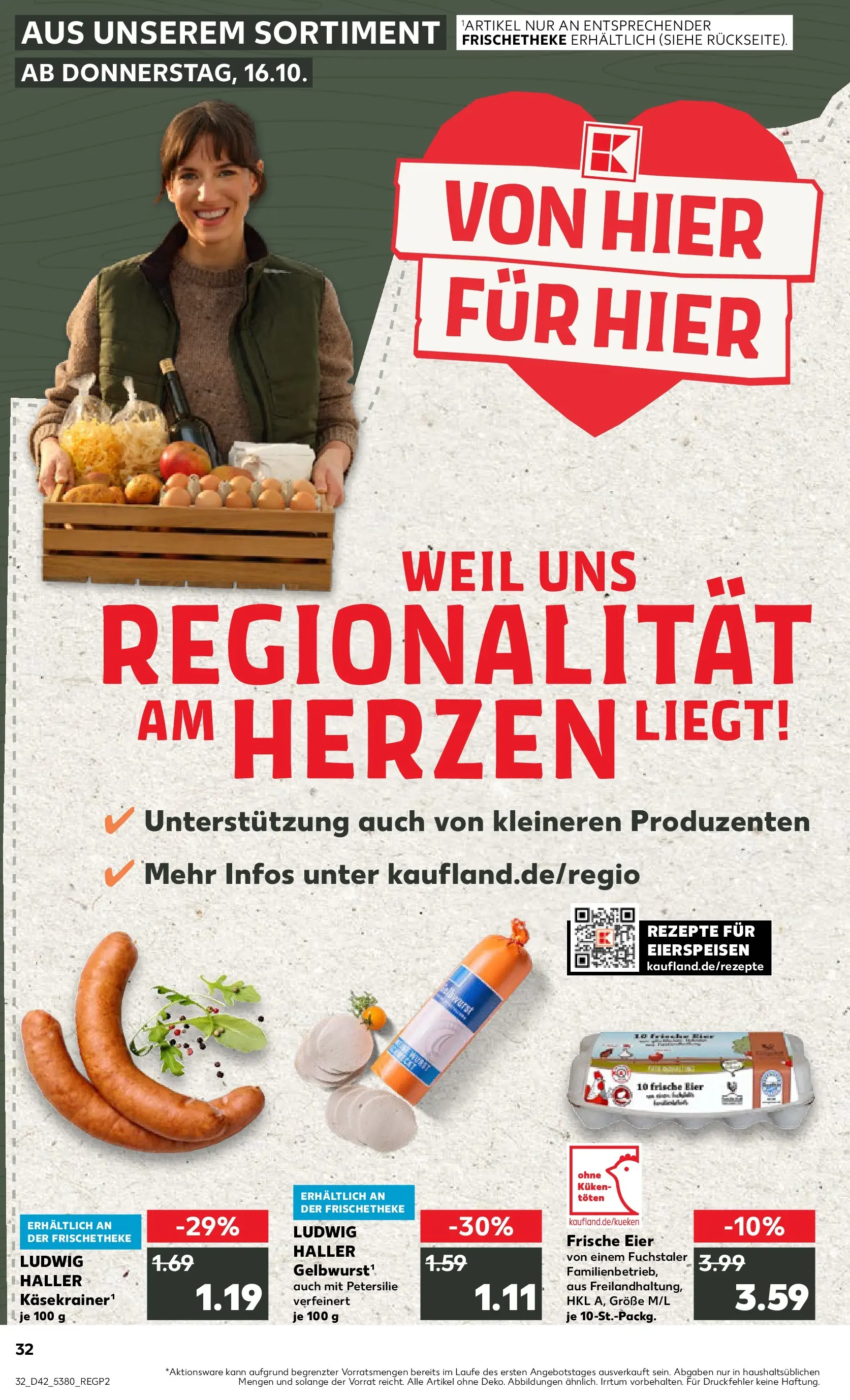 Prospekt Kaufland ab 19.10.2025 » Angebote und Werbung Online | Seite: 32 | Produkte: Eier, Petersilie Prospekt Kaufland ab 19.10.2025 » Angebote Online zum Blättern | Seite: 32 | Produkte: Eier, Petersilie