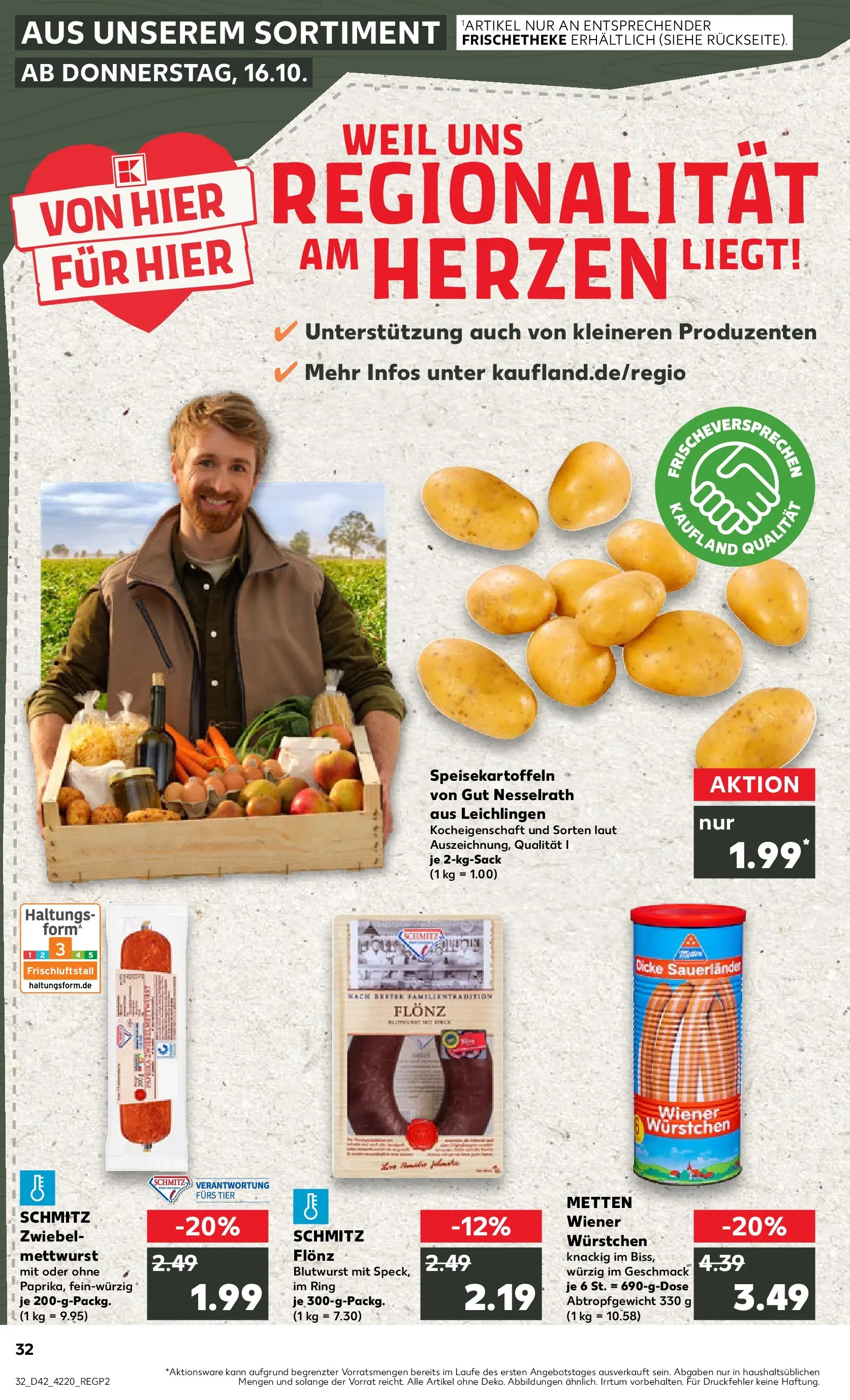 Prospekt Kaufland ab 20.10.2025 » Angebote und Werbung Online | Seite: 32 | Produkte: Wiener wurstchen Prospekt Kaufland ab 20.10.2025 » Angebote Online zum Blättern | Seite: 32 | Produkte: Wiener wurstchen