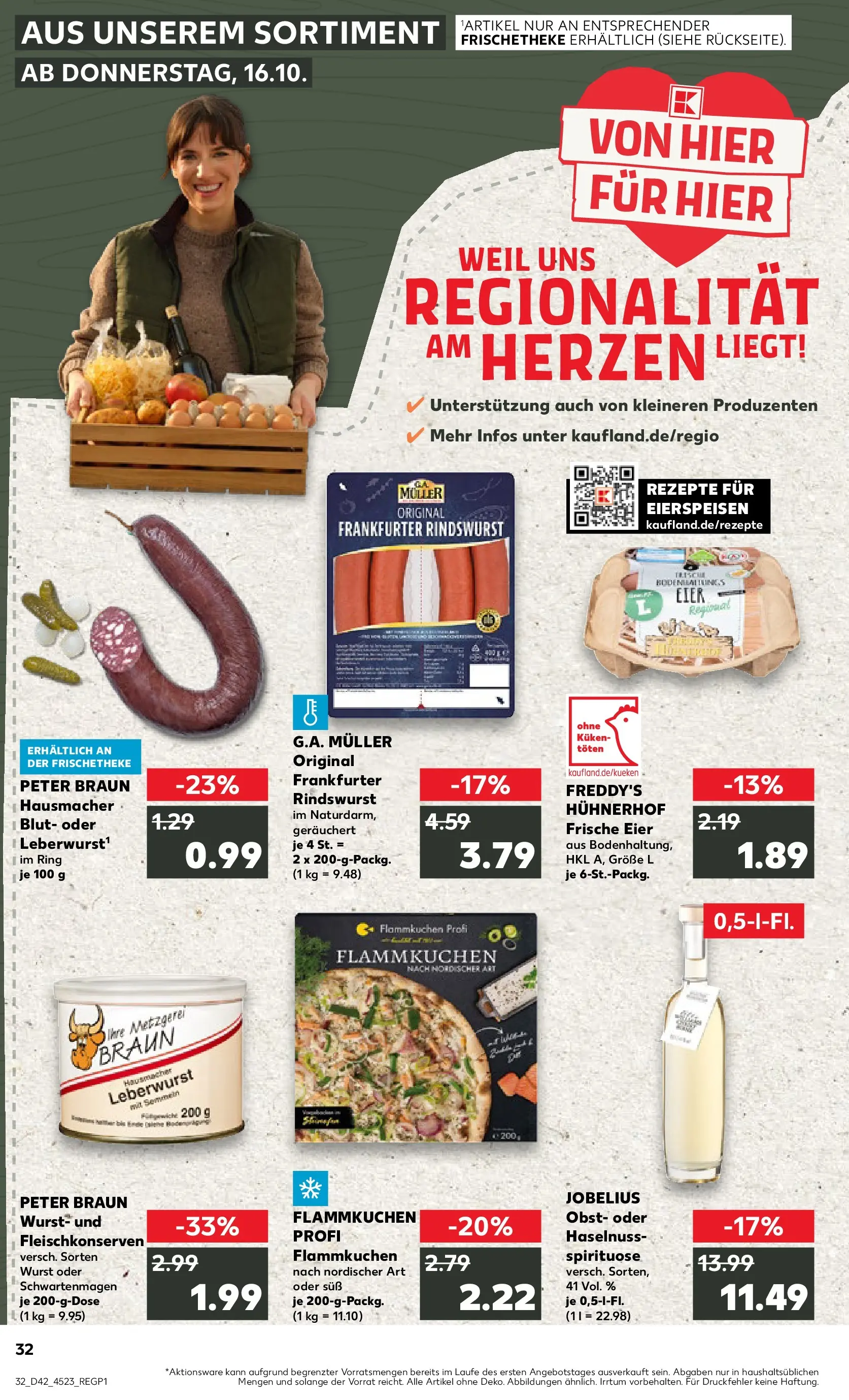 Prospekt Kaufland ab 19.10.2025 » Angebote und Werbung Online | Seite: 32 | Produkte: Eier, Obst, Wurst, Pizza Prospekt Kaufland ab 19.10.2025 » Angebote Online zum Blättern | Seite: 32 | Produkte: Eier, Obst, Wurst, Pizza