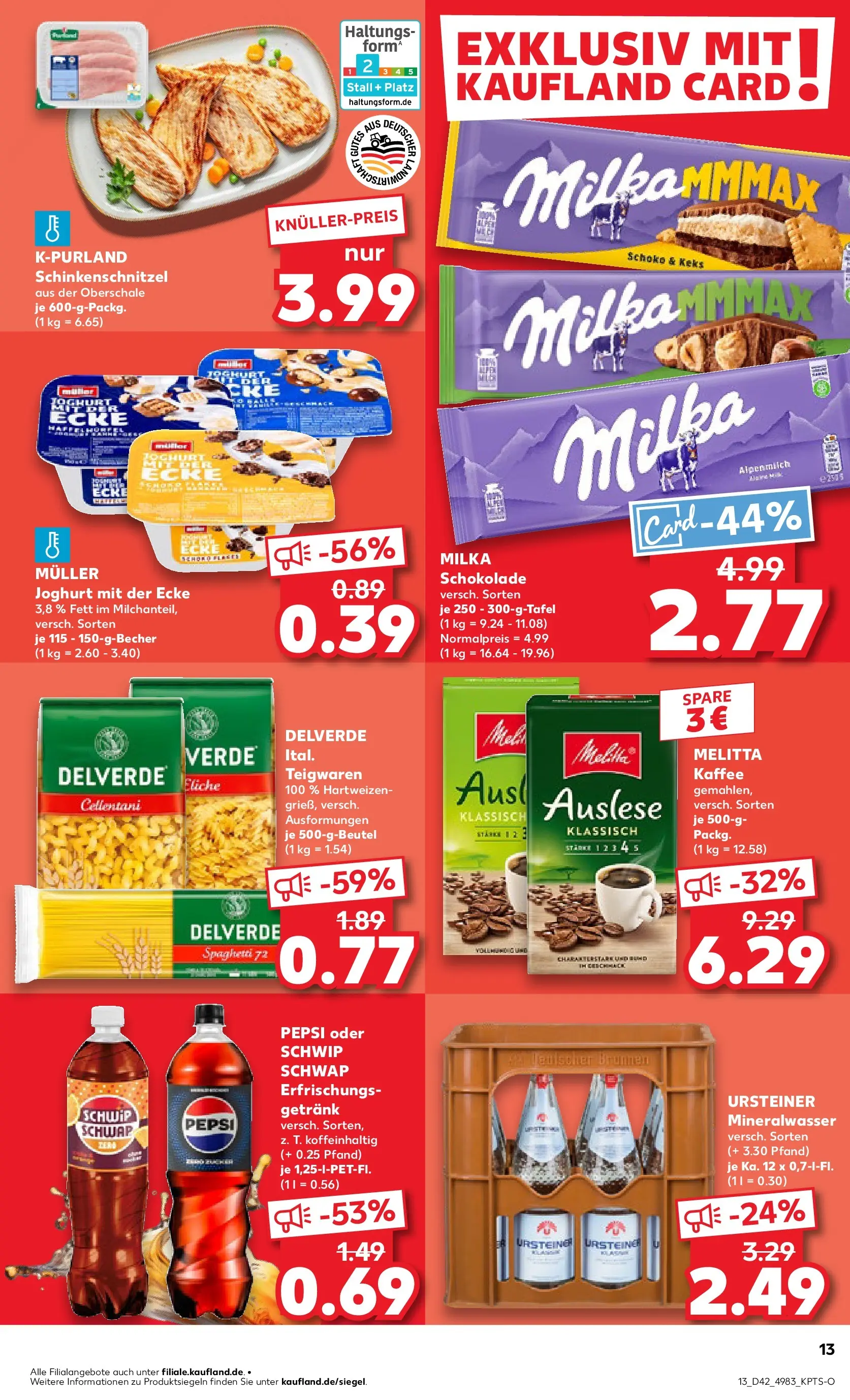 Prospekt Kaufland ab 19.10.2025 » Angebote und Werbung Online | Seite: 13 | Produkte: Melitta, Joghurt, Milka schokolade, Milka Prospekt Kaufland ab 19.10.2025 » Angebote Online zum Blättern | Seite: 13 | Produkte: Melitta, Joghurt, Milka schokolade, Milka