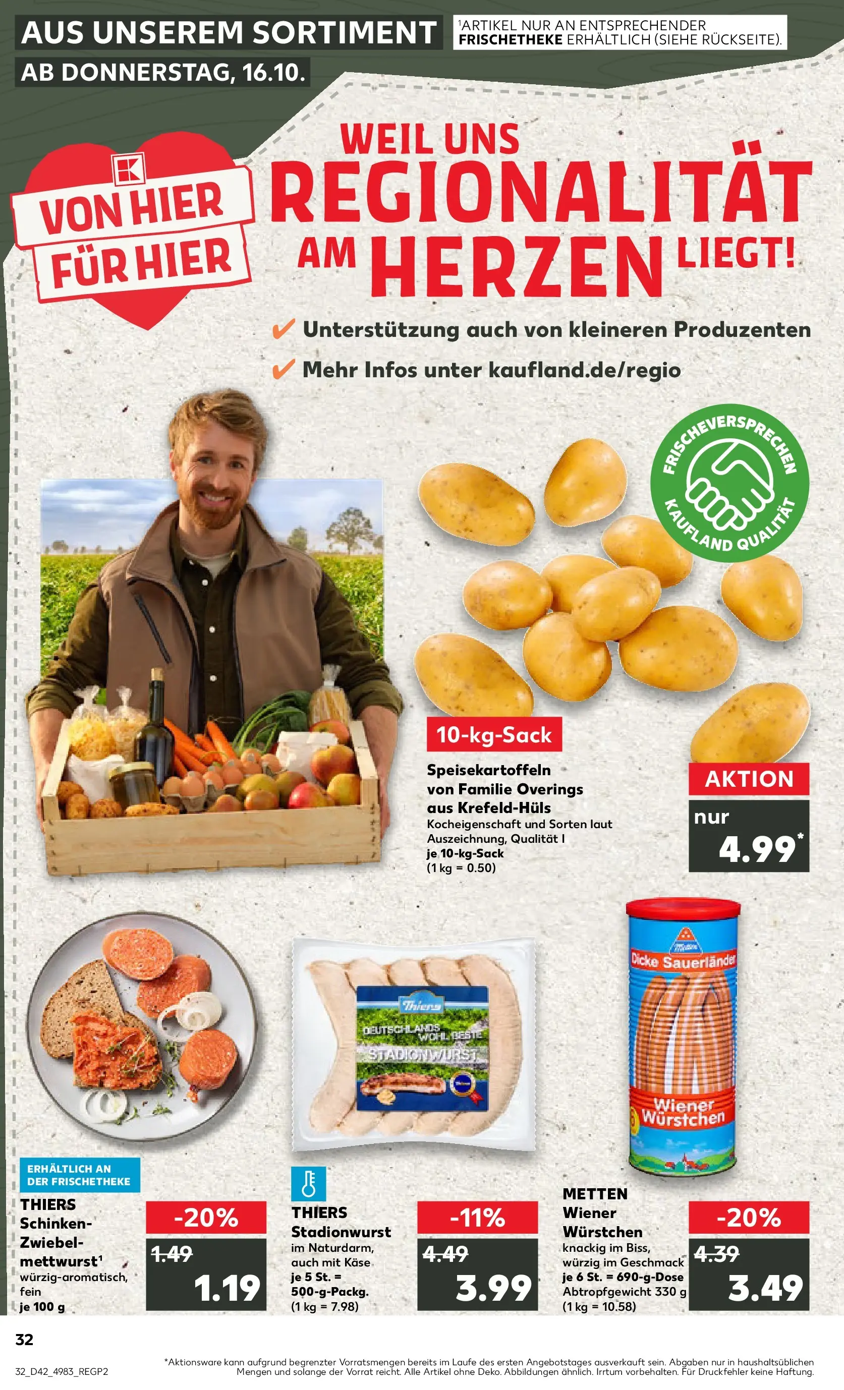 Prospekt Kaufland ab 19.10.2025 » Angebote und Werbung Online | Seite: 32 | Produkte: Wiener wurstchen, Käse, Schinken Prospekt Kaufland ab 19.10.2025 » Angebote Online zum Blättern | Seite: 32 | Produkte: Wiener wurstchen, Käse, Schinken