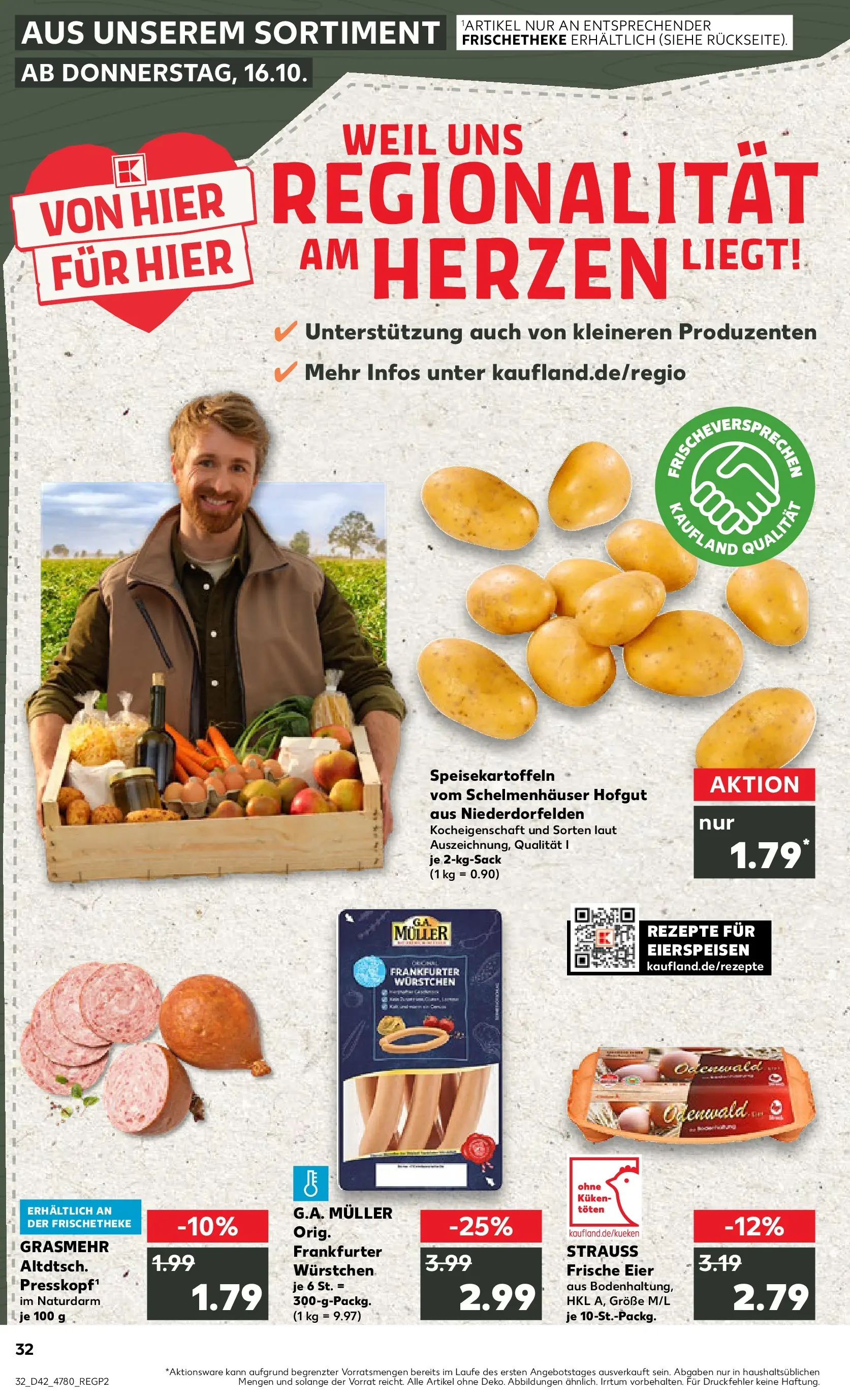 Prospekt Kaufland ab 19.10.2025 » Angebote und Werbung Online | Seite: 32 | Produkte: Eier Prospekt Kaufland ab 19.10.2025 » Angebote Online zum Blättern | Seite: 32 | Produkte: Eier
