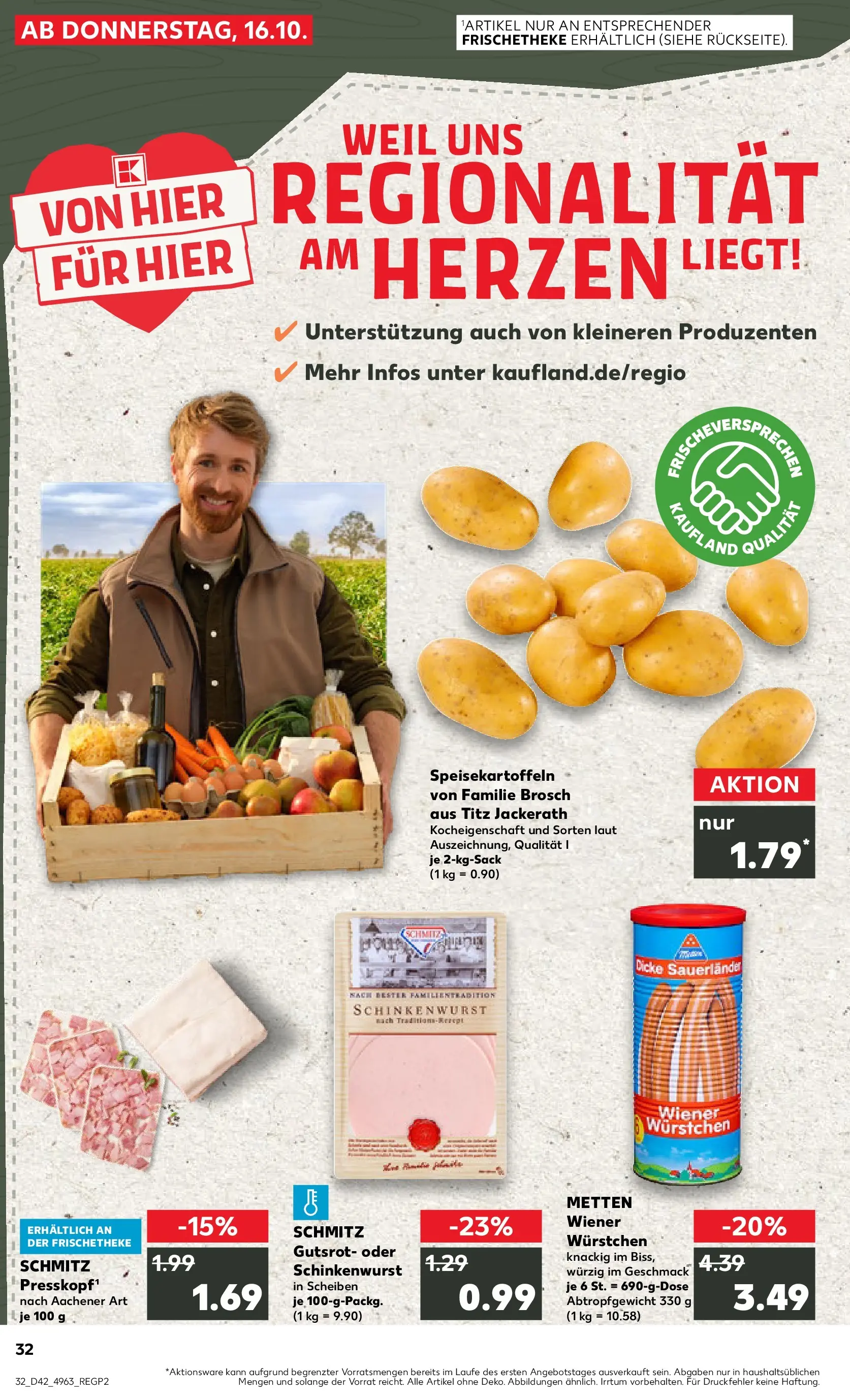 Prospekt Kaufland ab 19.10.2025 » Angebote und Werbung Online | Seite: 32 | Produkte: Wiener wurstchen Prospekt Kaufland ab 19.10.2025 » Angebote Online zum Blättern | Seite: 32 | Produkte: Wiener wurstchen