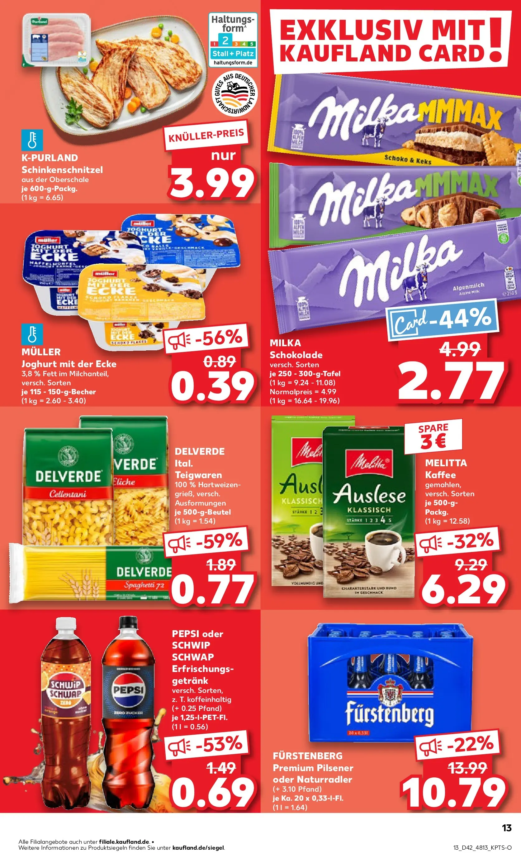 Prospekt Kaufland ab 19.10.2025 » Angebote und Werbung Online | Seite: 13 | Produkte: Joghurt, Schokolade, Milka schokolade, Pepsi Prospekt Kaufland ab 19.10.2025 » Angebote Online zum Blättern | Seite: 13 | Produkte: Joghurt, Schokolade, Milka schokolade, Pepsi