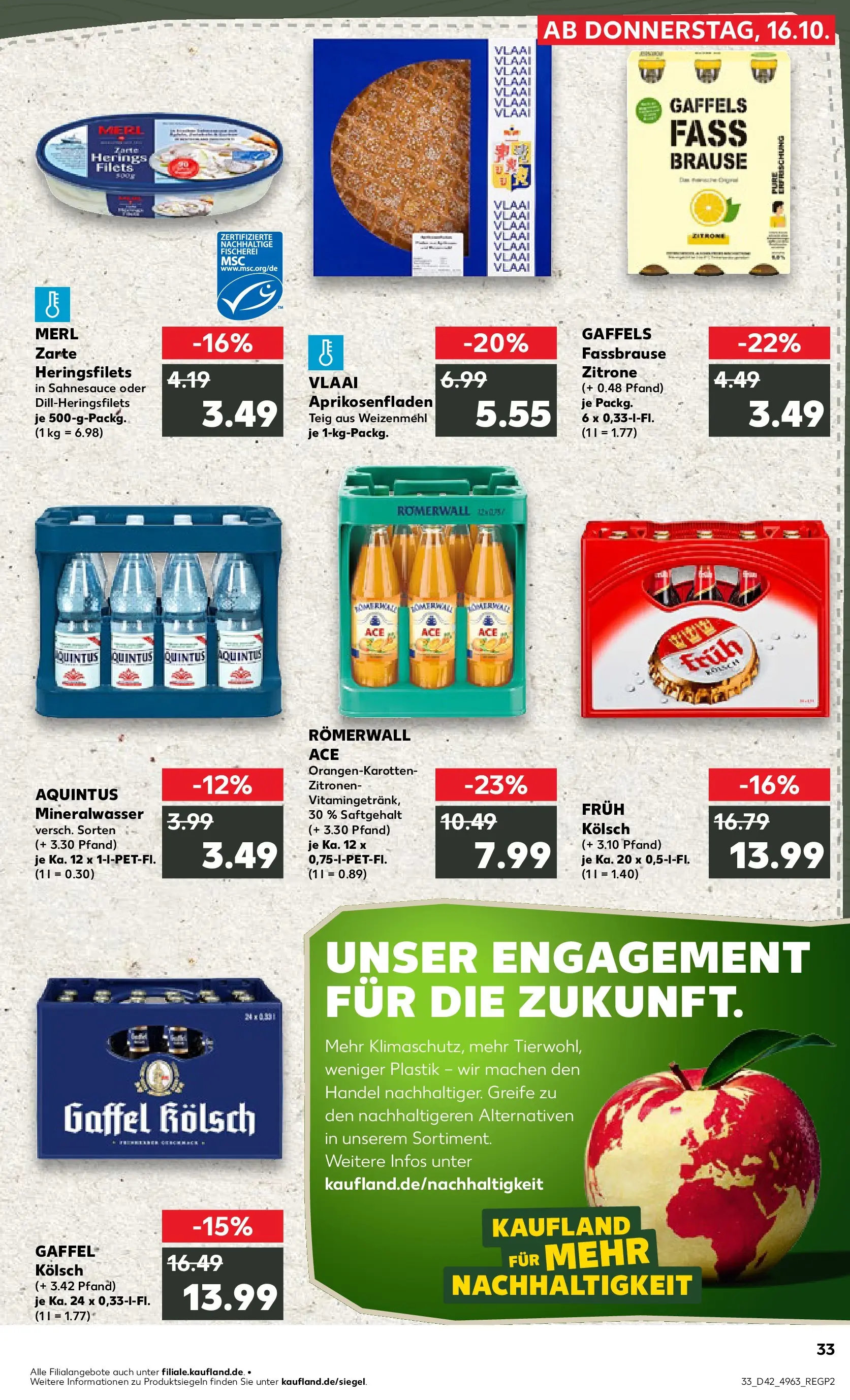 Prospekt Kaufland ab 19.10.2025 » Angebote und Werbung Online | Seite: 33 | Produkte: Weizenmehl, Mineralwasser, Zitrone, Zitronen Prospekt Kaufland ab 19.10.2025 » Angebote Online zum Blättern | Seite: 33 | Produkte: Weizenmehl, Mineralwasser, Zitrone, Zitronen