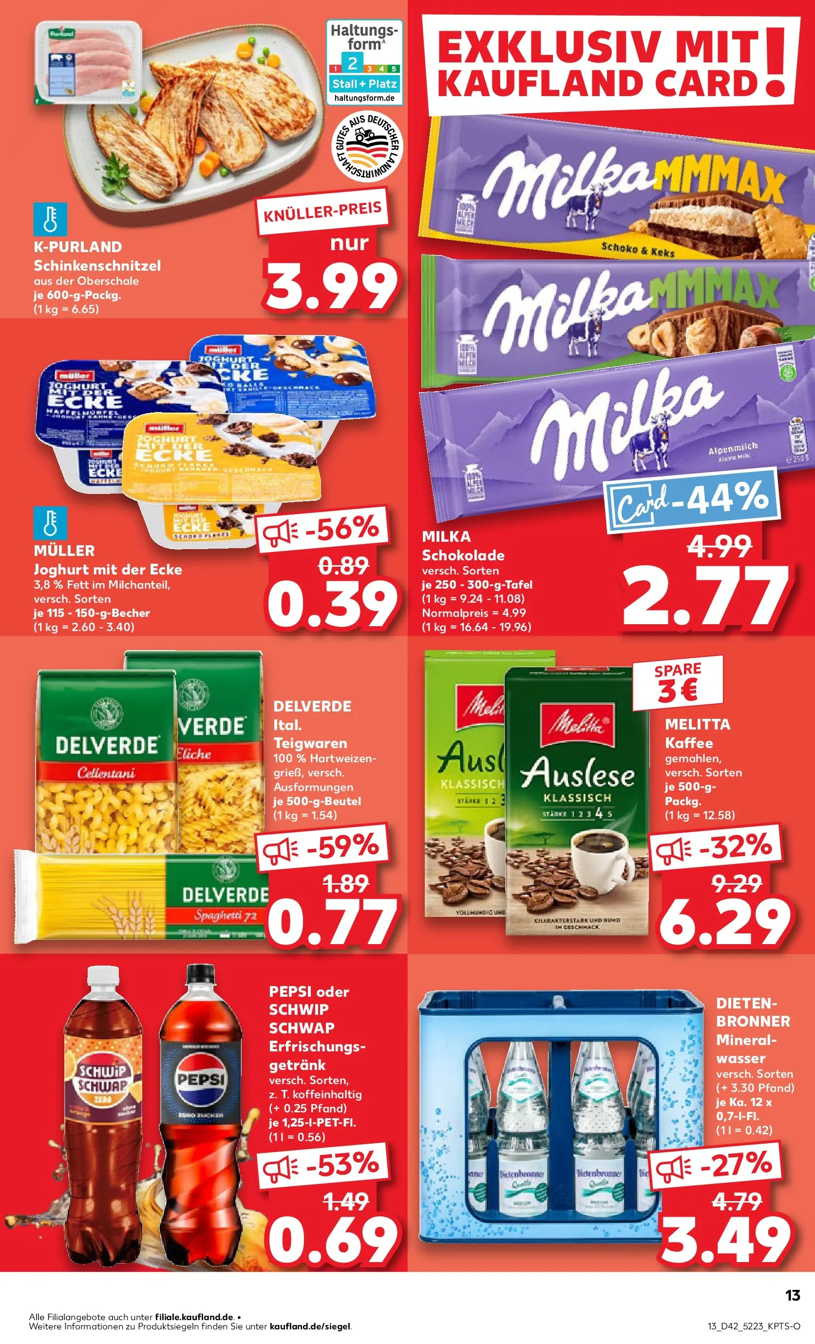 Prospekt Kaufland ab 19.10.2025 » Angebote und Werbung Online | Seite: 13 | Produkte: Melitta kaffee, Kaffee, Milka, Mineralwasser Prospekt Kaufland ab 19.10.2025 » Angebote Online zum Blättern | Seite: 13 | Produkte: Melitta kaffee, Kaffee, Milka, Mineralwasser