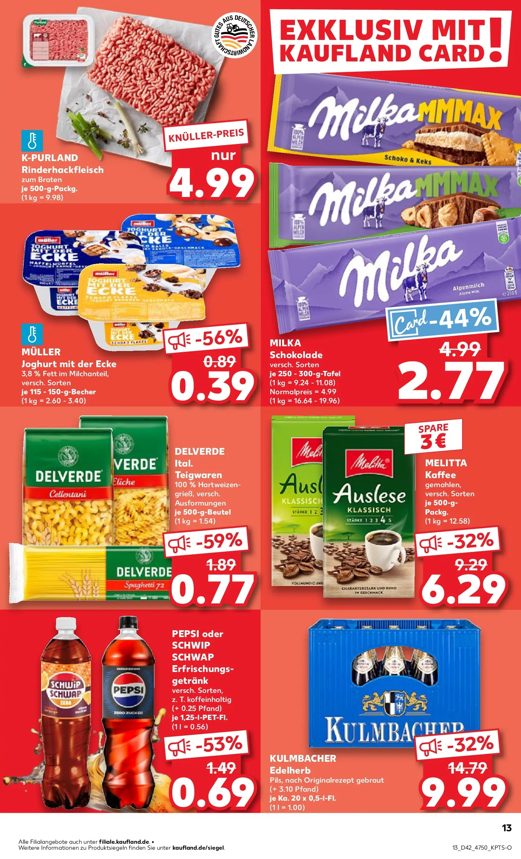 Prospekt Kaufland ab 19.10.2025 » Angebote und Werbung Online | Seite: 13 | Produkte: Melitta kaffee, Joghurt, Milka schokolade, Milka Prospekt Kaufland ab 19.10.2025 » Angebote Online zum Blättern | Seite: 13 | Produkte: Melitta kaffee, Joghurt, Milka schokolade, Milka