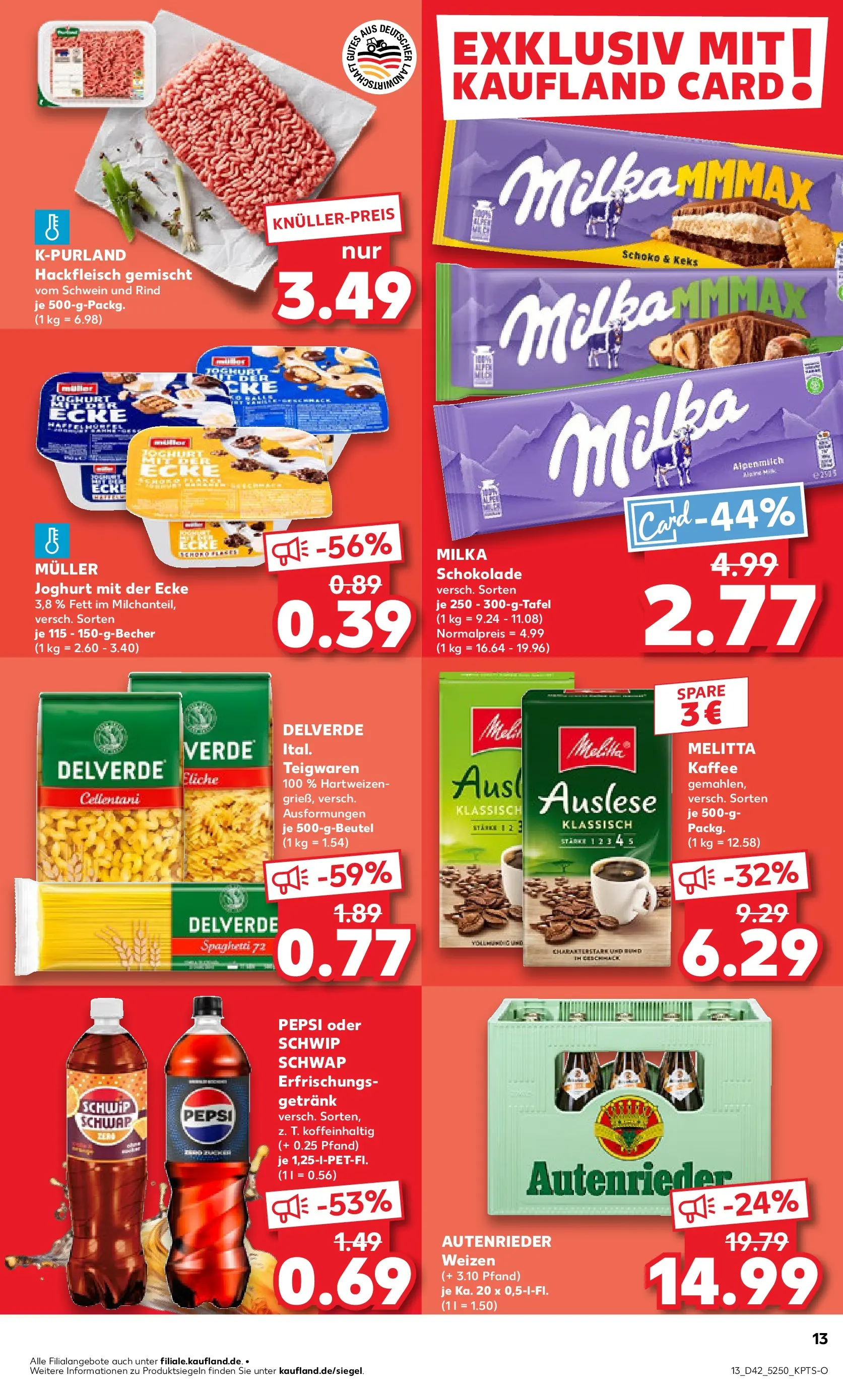 Prospekt Kaufland ab 19.10.2025 » Angebote und Werbung Online | Seite: 13 | Produkte: Melitta, Melitta kaffee, Schokolade, Milka schokolade Prospekt Kaufland ab 19.10.2025 » Angebote Online zum Blättern | Seite: 13 | Produkte: Melitta, Melitta kaffee, Schokolade, Milka schokolade