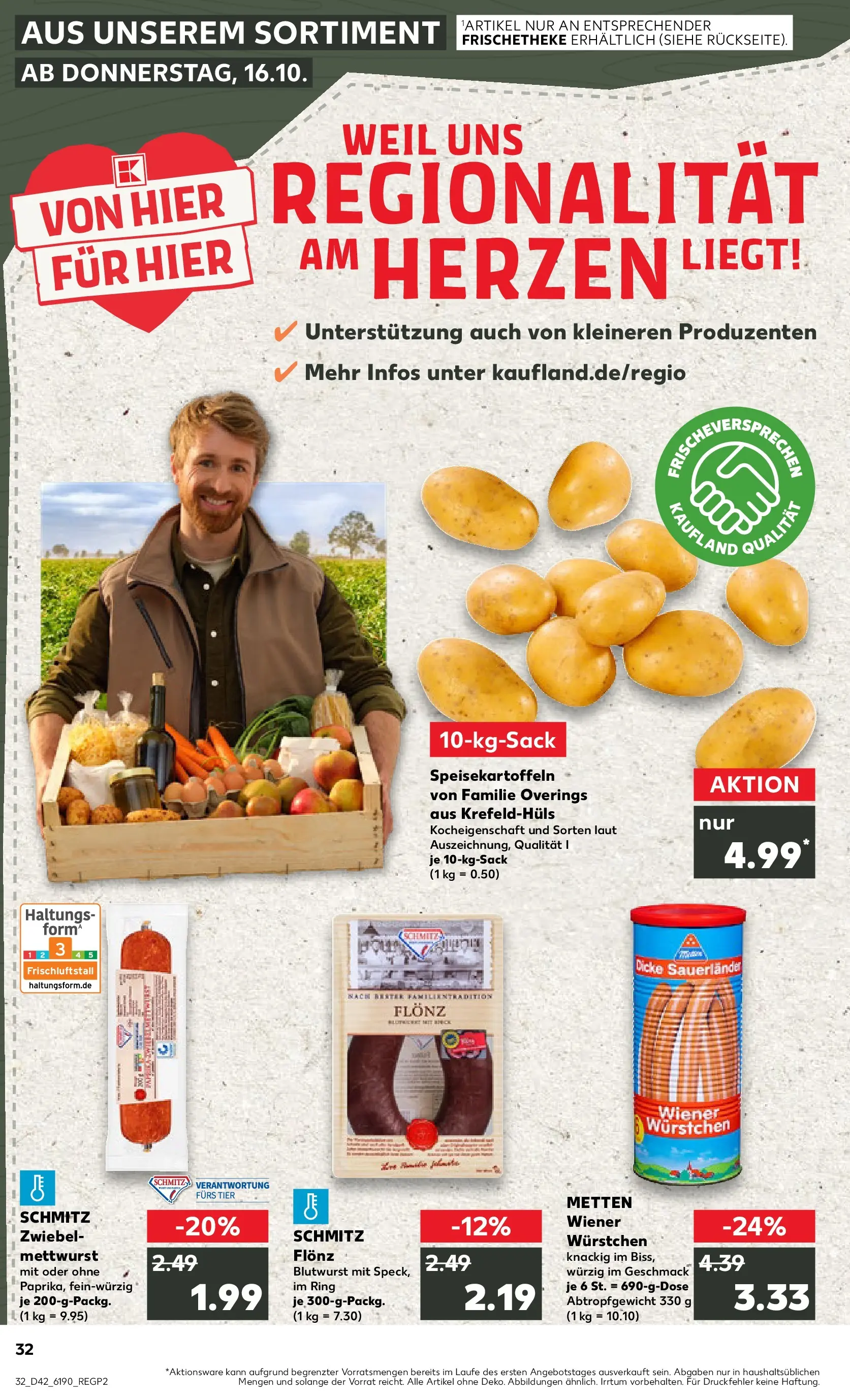Prospekt Kaufland ab 19.10.2025 » Angebote und Werbung Online | Seite: 32 | Produkte: Wiener wurstchen Prospekt Kaufland ab 19.10.2025 » Angebote Online zum Blättern | Seite: 32 | Produkte: Wiener wurstchen