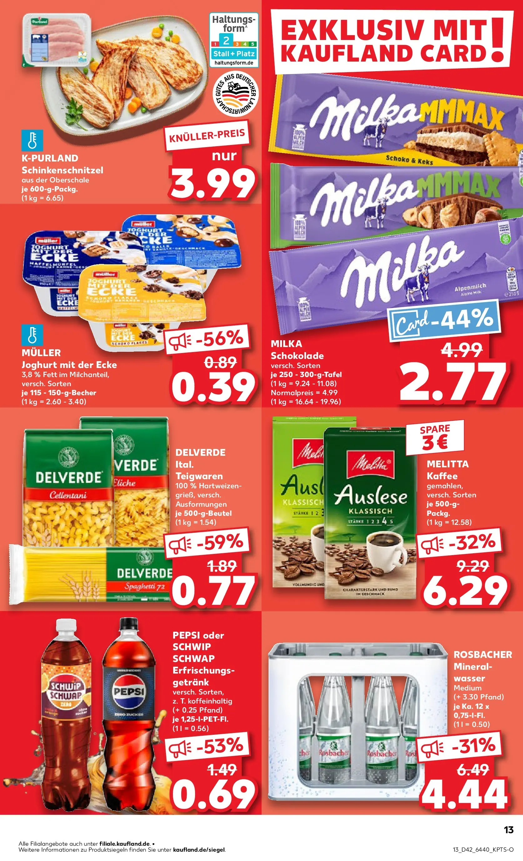 Prospekt Kaufland ab 19.10.2025 » Angebote und Werbung Online | Seite: 13 | Produkte: Melitta, Melitta kaffee, Milka schokolade, Pasta Prospekt Kaufland ab 19.10.2025 » Angebote Online zum Blättern | Seite: 13 | Produkte: Melitta, Melitta kaffee, Milka schokolade, Pasta