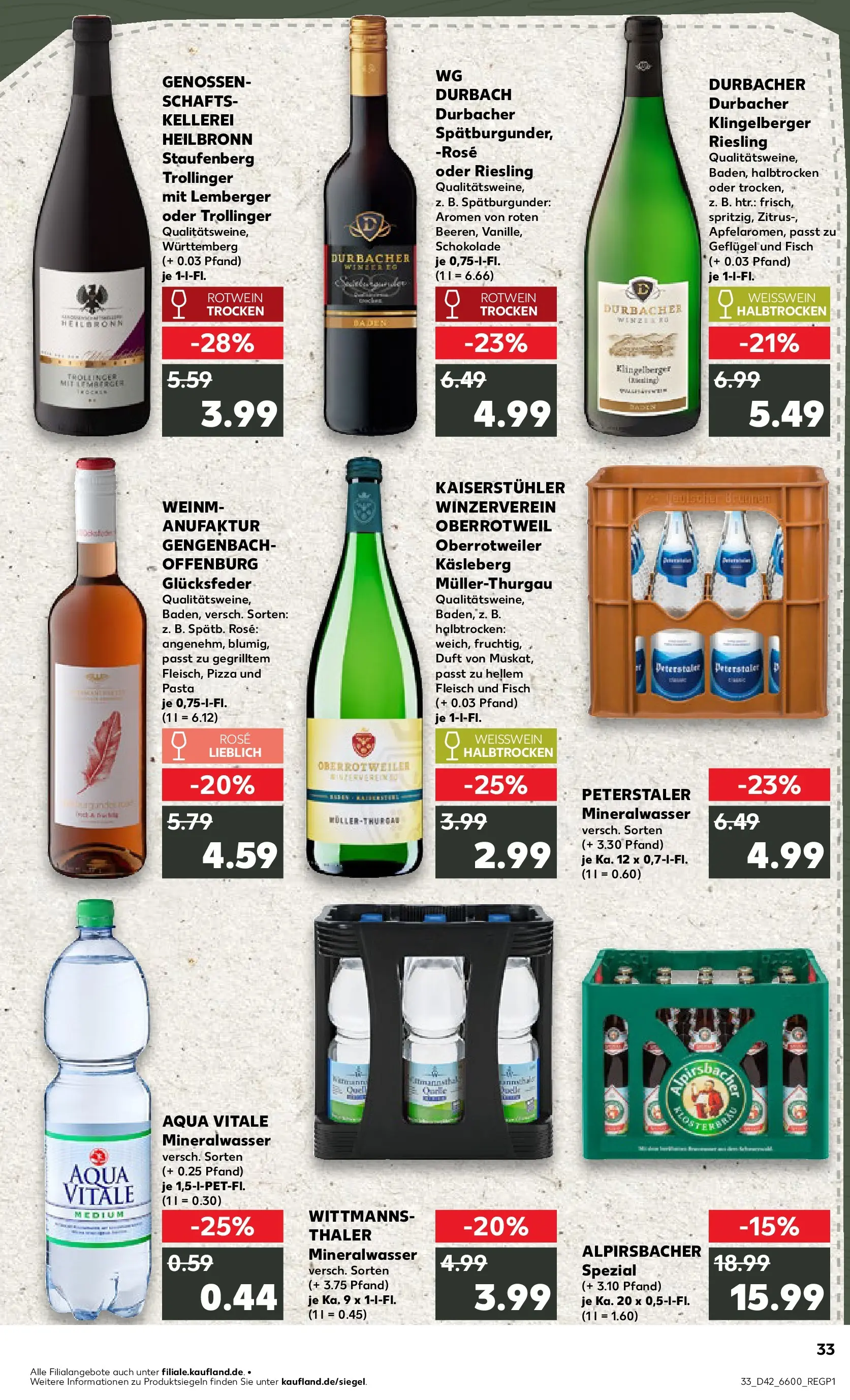 Prospekt Kaufland ab 19.10.2025 » Angebote und Werbung Online | Seite: 33 | Produkte: Schokolade, Rotwein, Weißwein trocken, Mineralwasser Prospekt Kaufland ab 19.10.2025 » Angebote Online zum Blättern | Seite: 33 | Produkte: Schokolade, Rotwein, Weißwein trocken, Mineralwasser