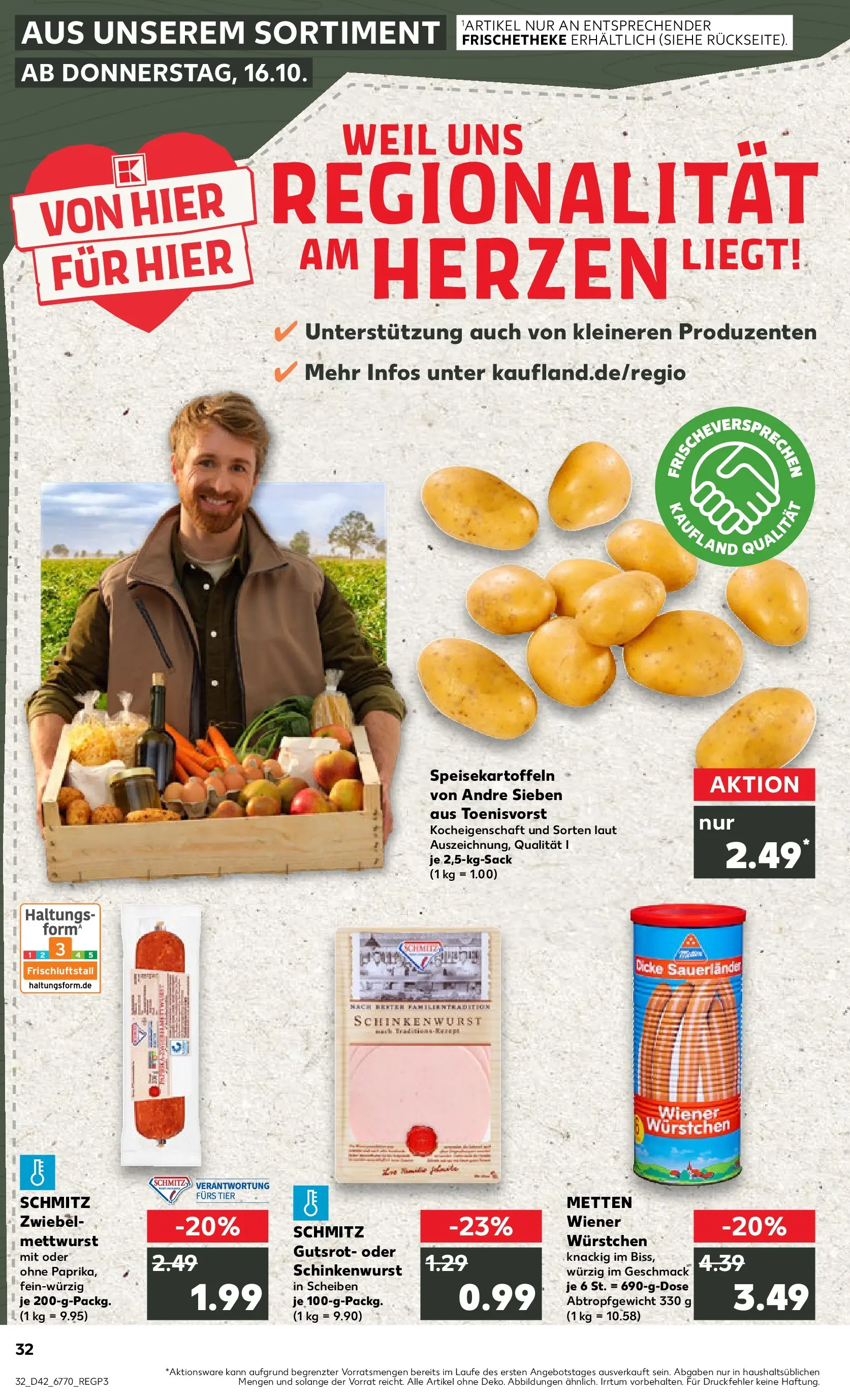 Prospekt Kaufland ab 19.10.2025 » Angebote und Werbung Online | Seite: 32 | Produkte: Wiener wurstchen Prospekt Kaufland ab 19.10.2025 » Angebote Online zum Blättern | Seite: 32 | Produkte: Wiener wurstchen