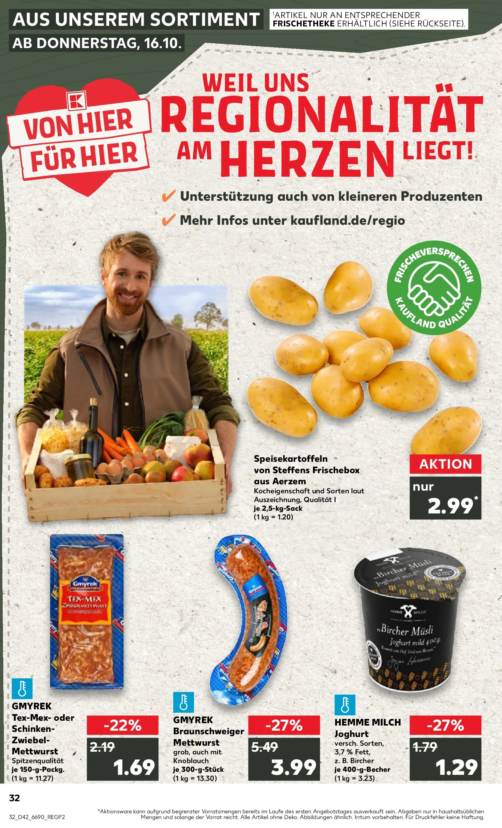 Prospekt Kaufland ab 19.10.2025 » Angebote und Werbung Online | Seite: 32 | Produkte: Musli, Milch, Joghurt, Knoblauch Prospekt Kaufland ab 19.10.2025 » Angebote Online zum Blättern | Seite: 32 | Produkte: Musli, Milch, Joghurt, Knoblauch