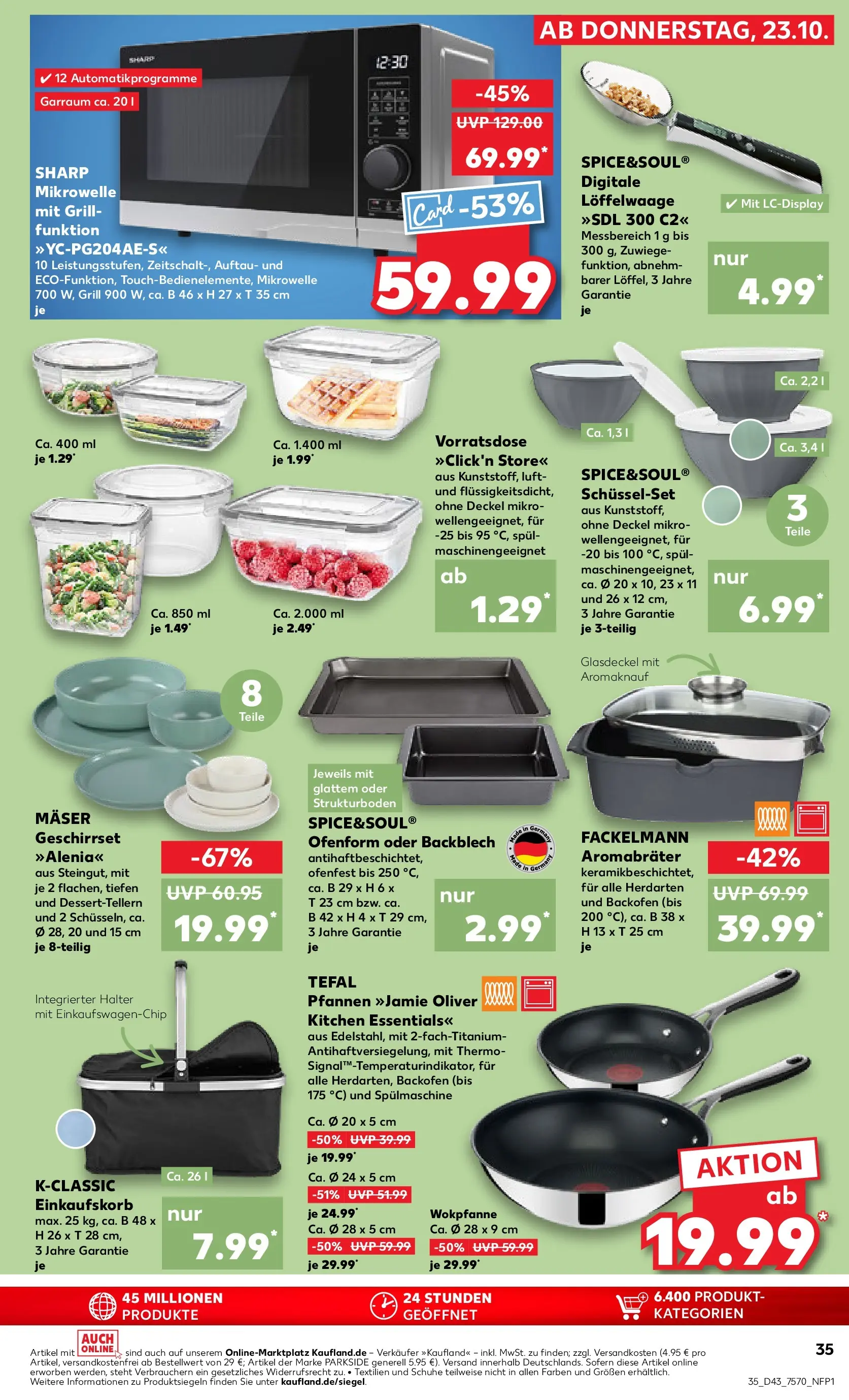 Prospekt Kaufland ab 22.10.2025 » Angebote Online zum Blättern | Seite: 35 | Produkte: Mikrowelle, Grill, Backofen, Wok