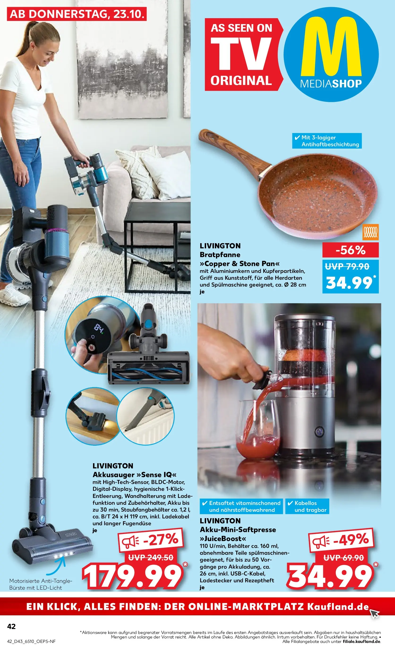 Prospekt Kaufland ab 22.10.2025 » Angebote Online zum Blättern | Seite: 42 | Produkte: Bürste, Ladekabel