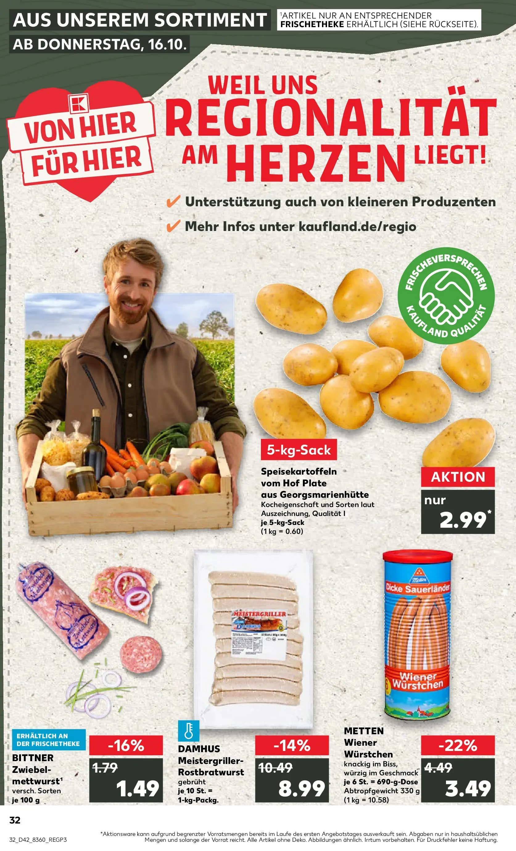 Prospekt Kaufland ab 19.10.2025 » Angebote und Werbung Online | Seite: 32 | Produkte: Wiener wurstchen Prospekt Kaufland ab 19.10.2025 » Angebote Online zum Blättern | Seite: 32 | Produkte: Wiener wurstchen