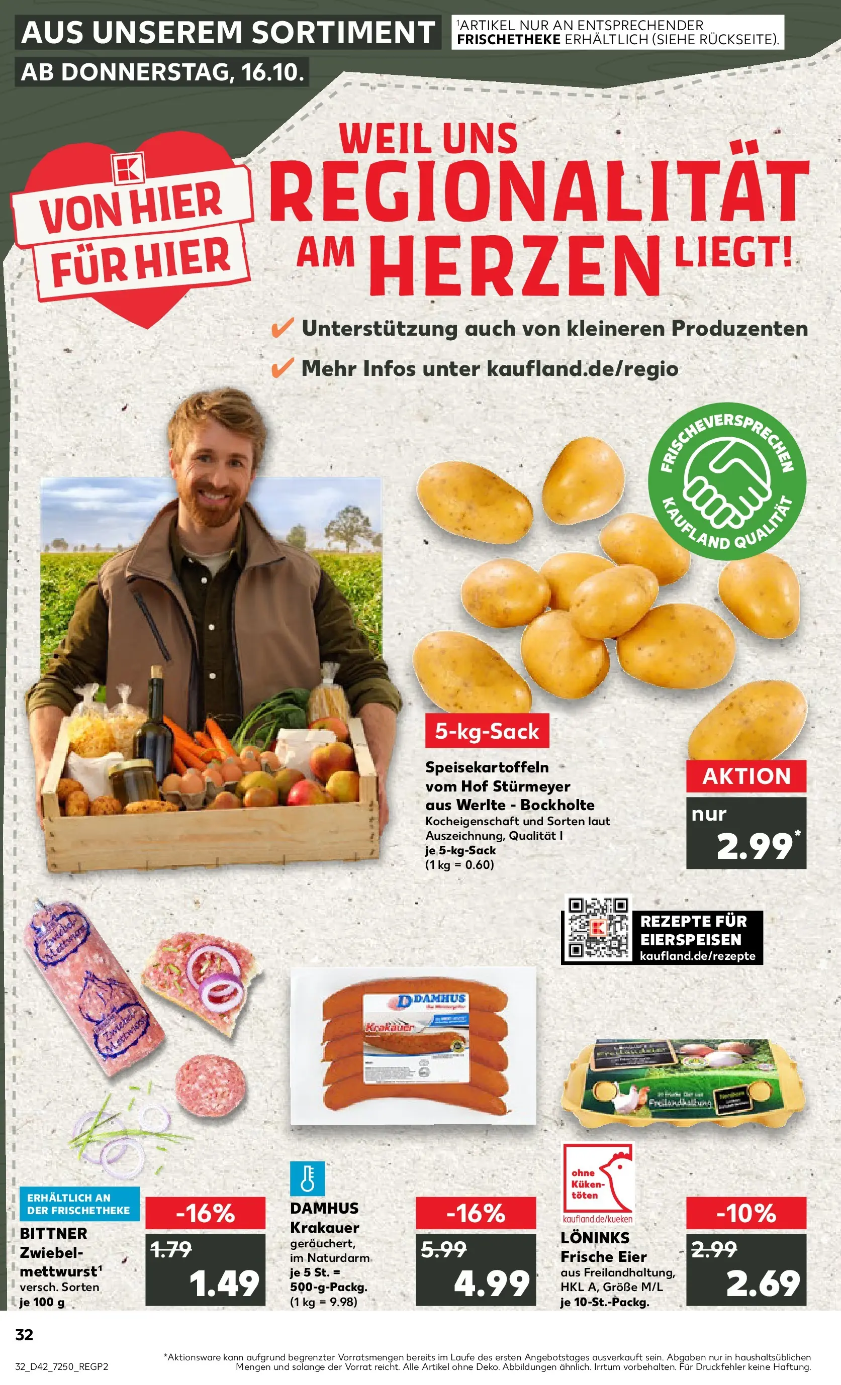 Prospekt Kaufland ab 19.10.2025 » Angebote und Werbung Online | Seite: 32 | Produkte: Eier Prospekt Kaufland ab 19.10.2025 » Angebote Online zum Blättern | Seite: 32 | Produkte: Eier