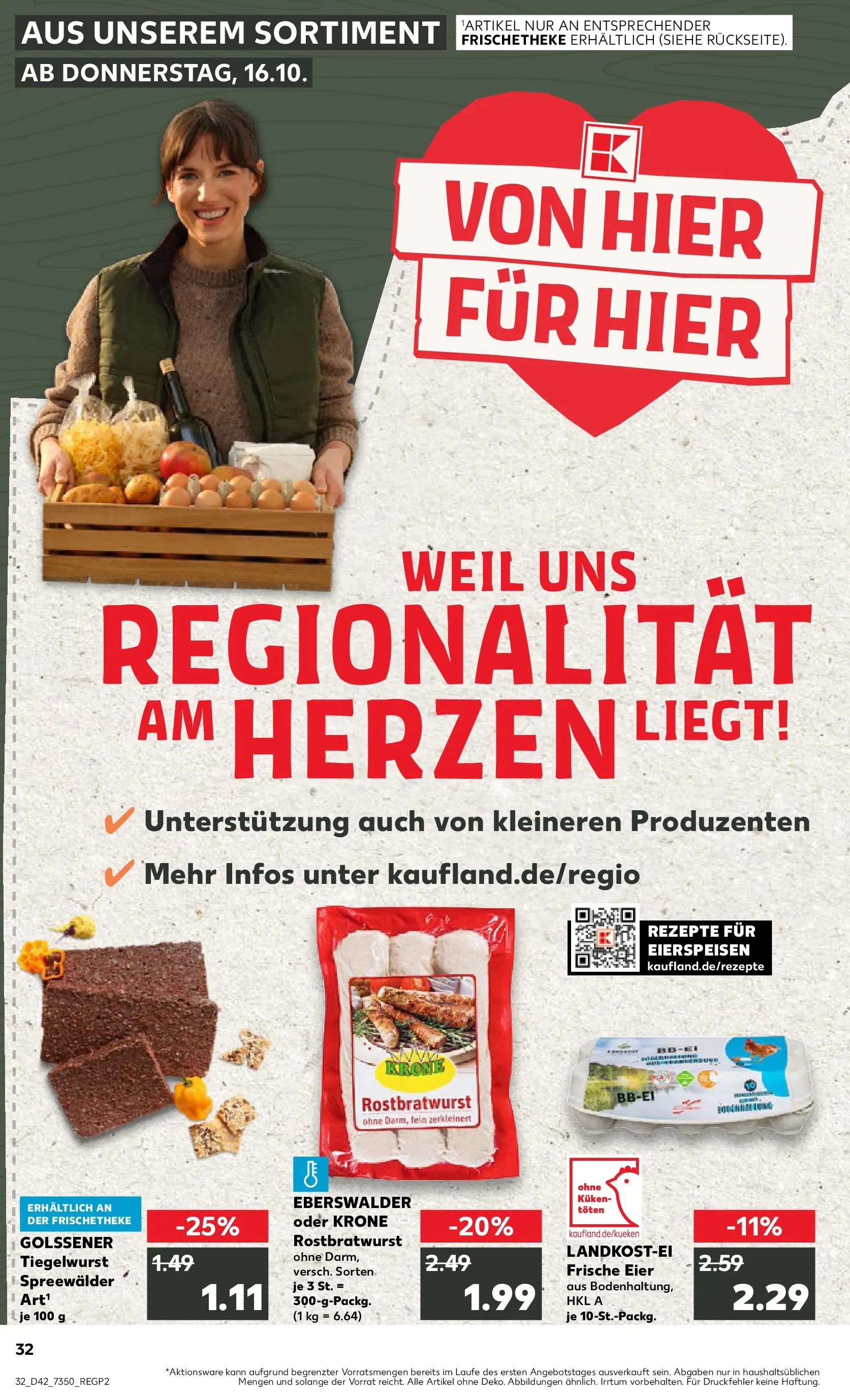 Prospekt Kaufland ab 19.10.2025 » Angebote und Werbung Online | Seite: 32 | Produkte: Eier Prospekt Kaufland ab 19.10.2025 » Angebote Online zum Blättern | Seite: 32 | Produkte: Eier