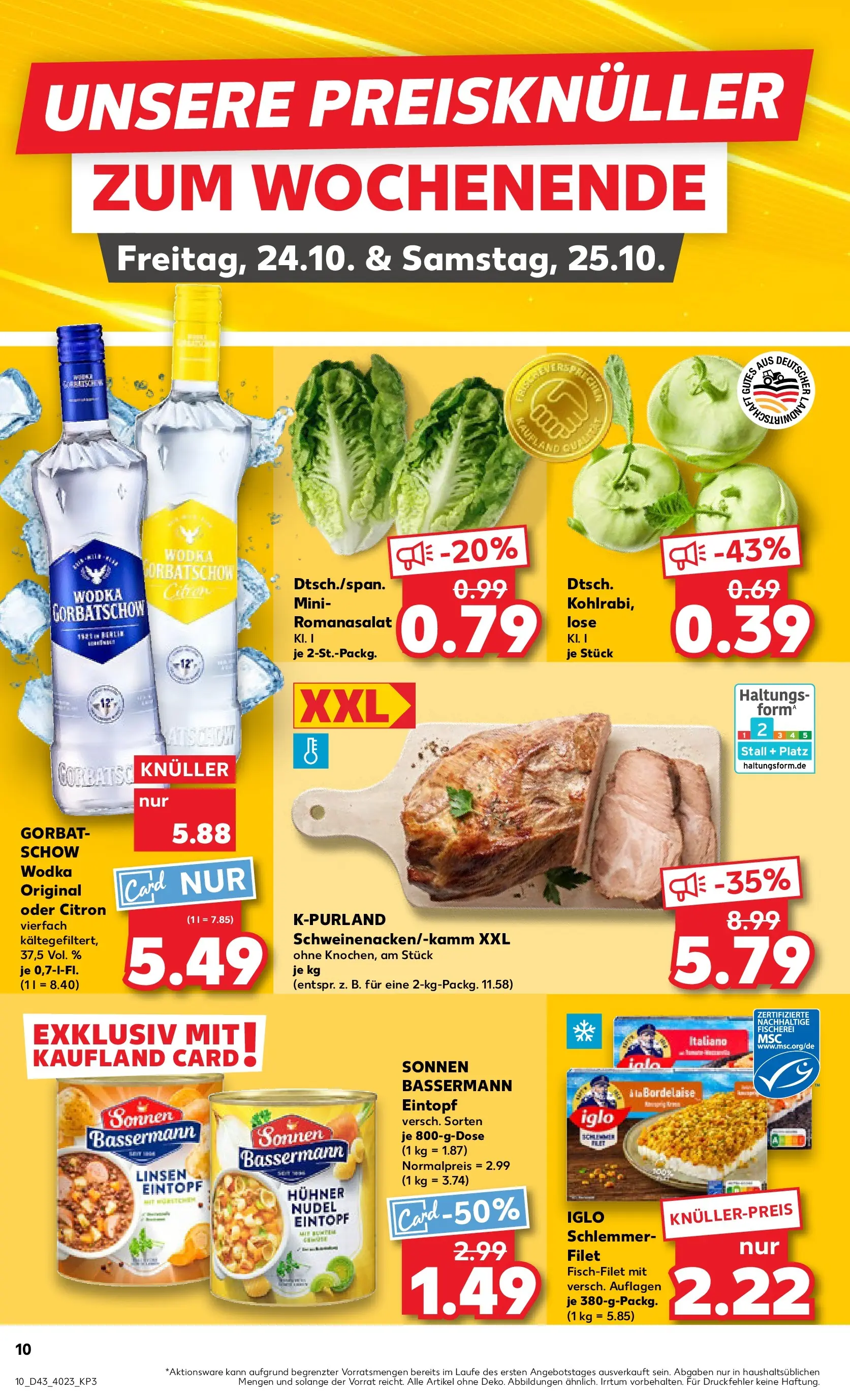 Prospekt Kaufland ab 22.10.2025 » Angebote Online zum Blättern | Seite: 10 | Produkte: Iglo, Kohlrabi, Vodka, Wodka