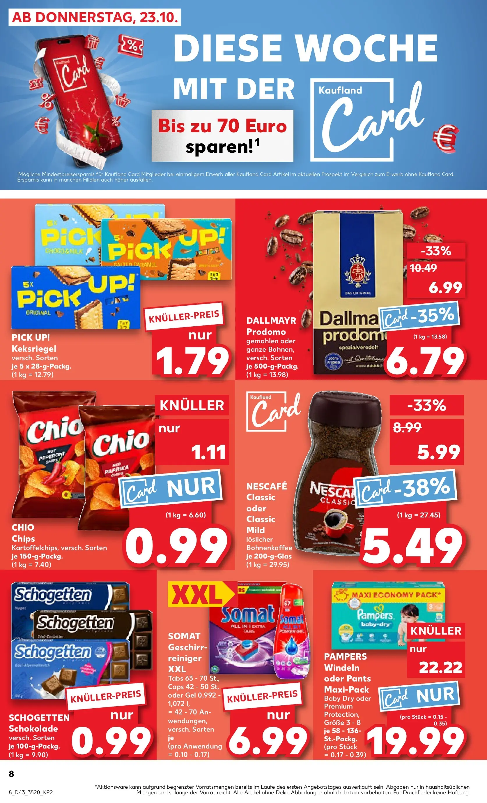 Prospekt Kaufland ab 22.10.2025 » Angebote Online zum Blättern | Seite: 8 | Produkte: Nescafe, Dallmayr, Nescafe classic, Dallmayr prodomo