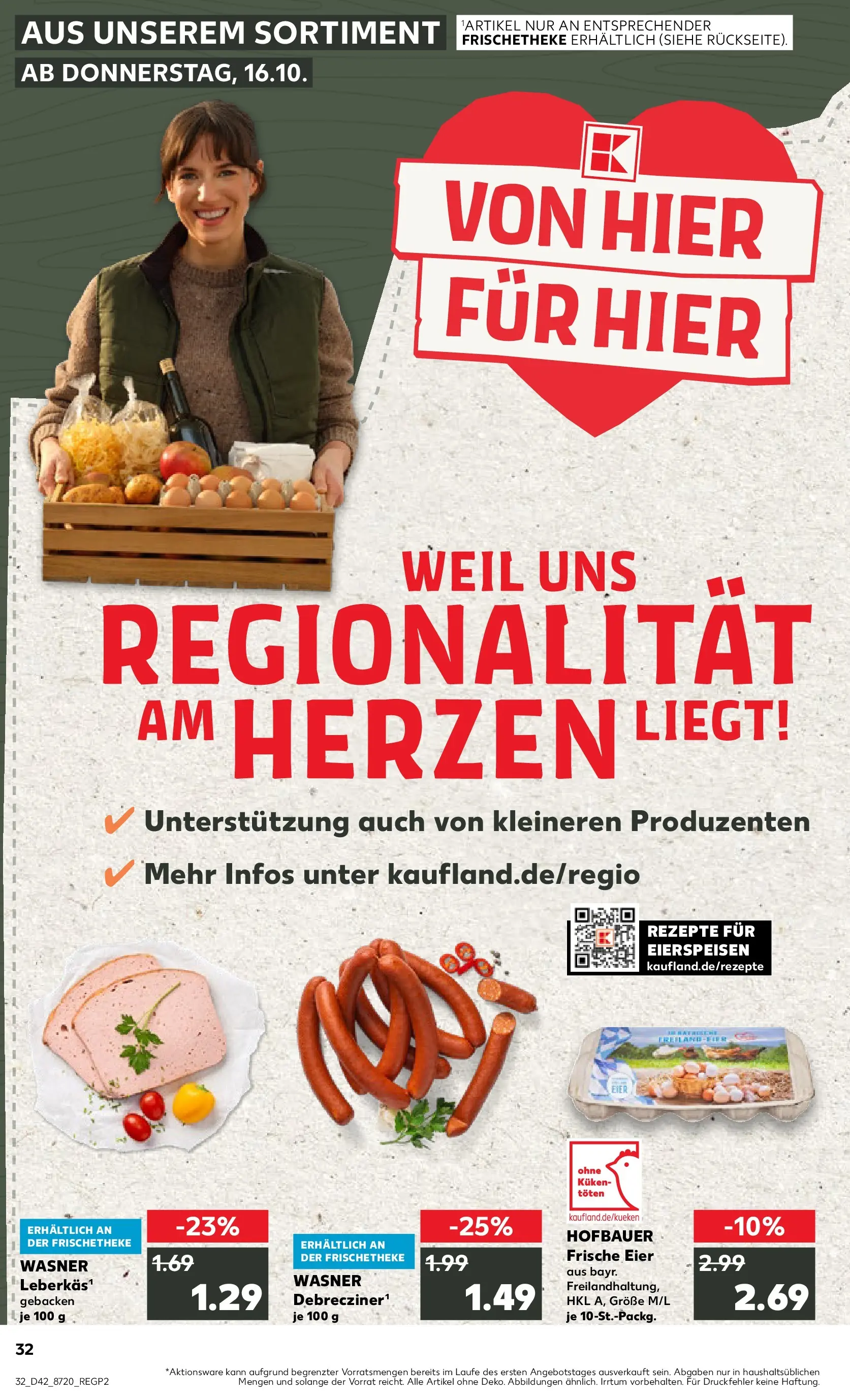 Prospekt Kaufland ab 19.10.2025 » Angebote Online zum Blättern | Seite: 32 | Produkte: Eier