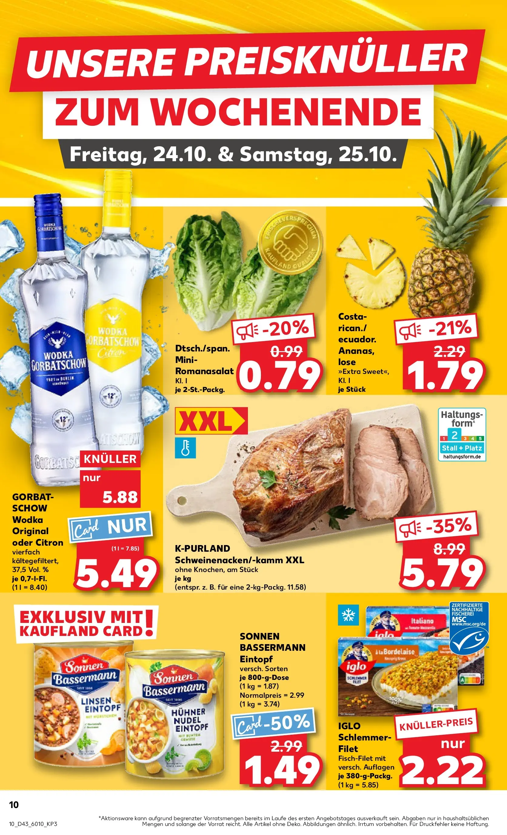 Prospekt Kaufland ab 22.10.2025 » Angebote Online zum Blättern | Seite: 10 | Produkte: Iglo, Vodka, Wodka