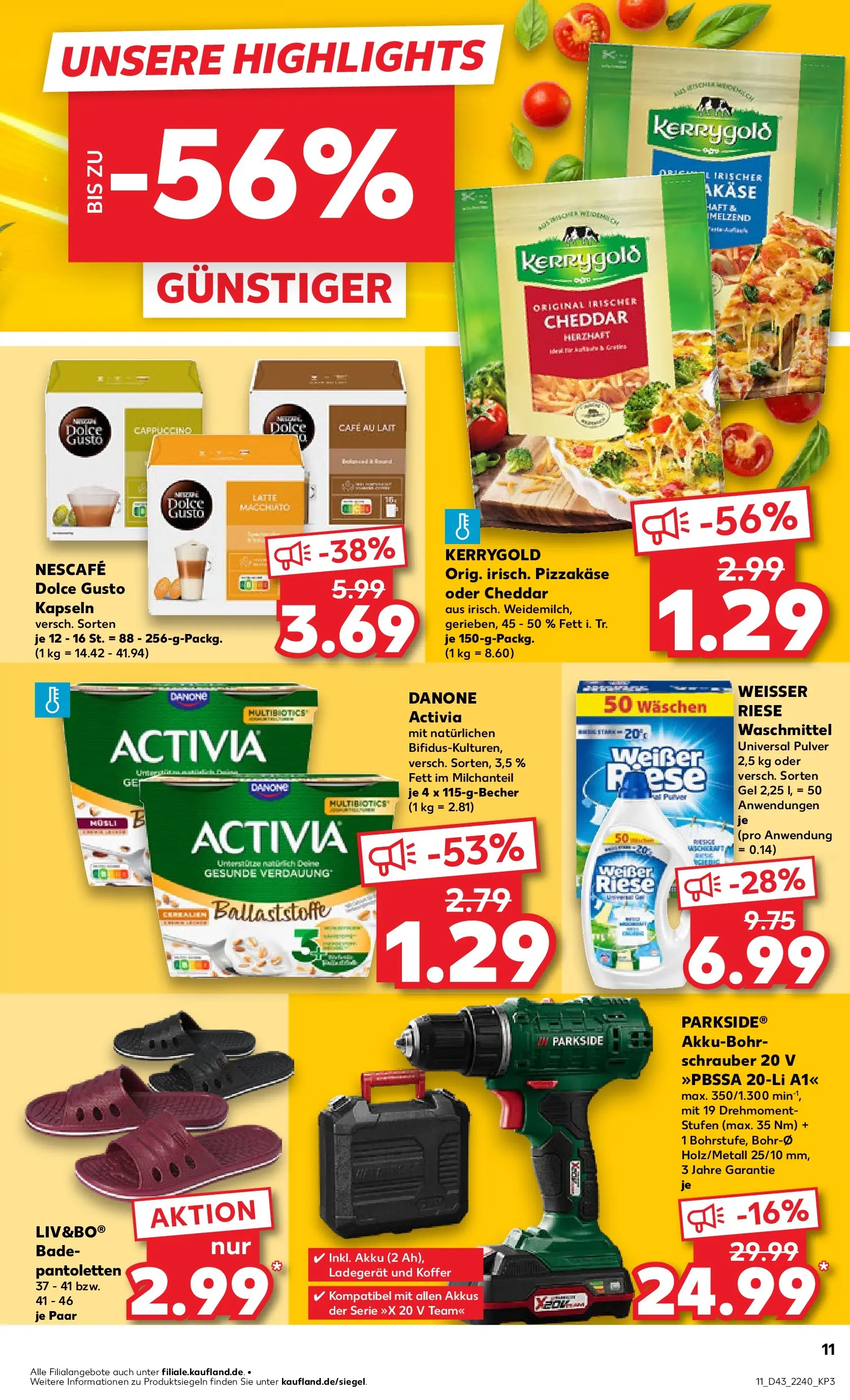 Prospekt Kaufland ab 22.10.2025 » Angebote Online zum Blättern | Seite: 11 | Produkte: Waschmittel, Koffer, Ladegerät, Dolce gusto