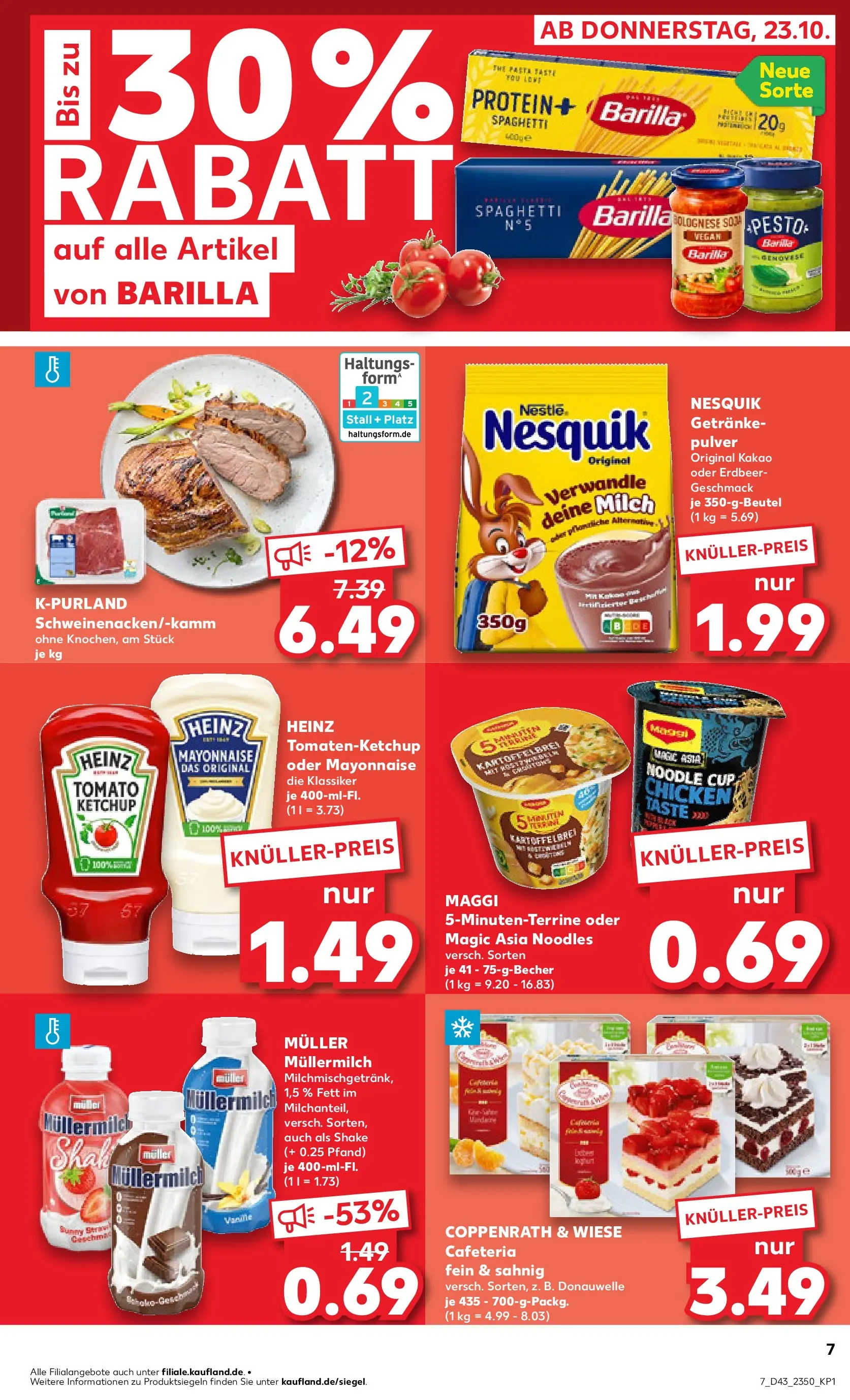 Prospekt Kaufland ab 22.10.2025 » Angebote Online zum Blättern | Seite: 7 | Produkte: Maggi, Mayonnaise, Ketchup, Muller mullermilch