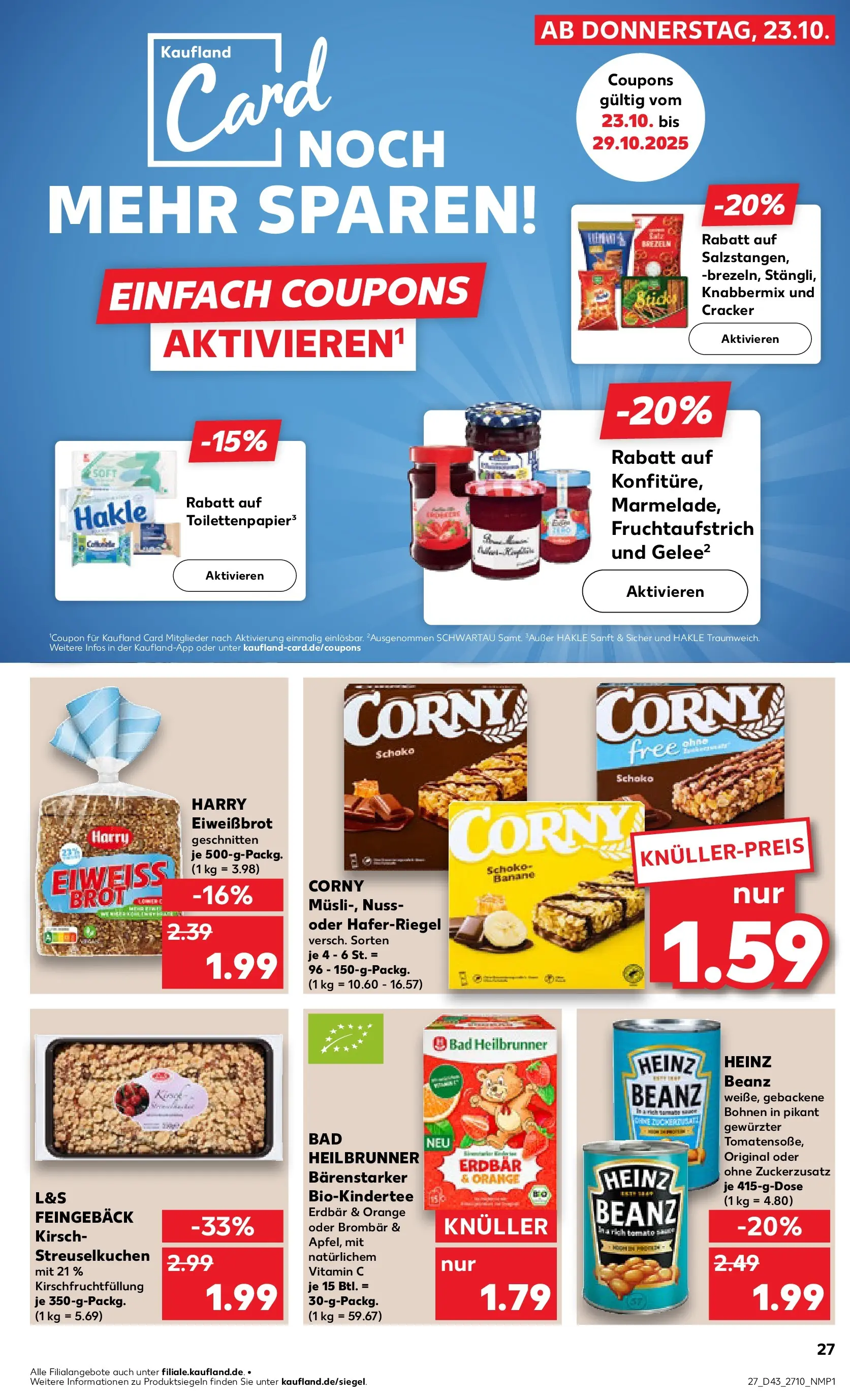 Prospekt Kaufland ab 22.10.2025 » Angebote Online zum Blättern | Seite: 27 | Produkte: Bad, Brot