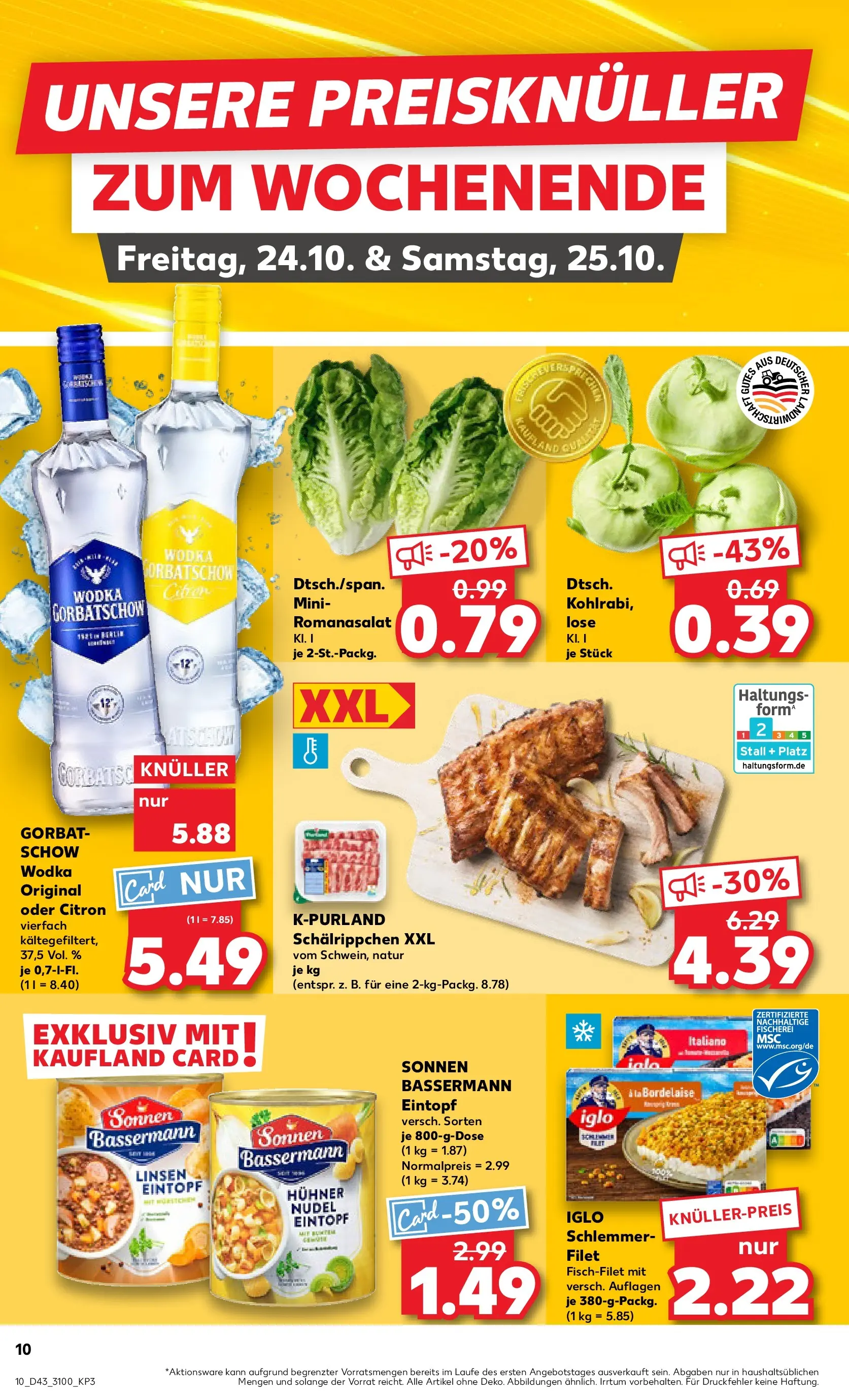 Prospekt Kaufland ab 22.10.2025 » Angebote Online zum Blättern | Seite: 10 | Produkte: Iglo, Kohlrabi, Vodka, Wodka