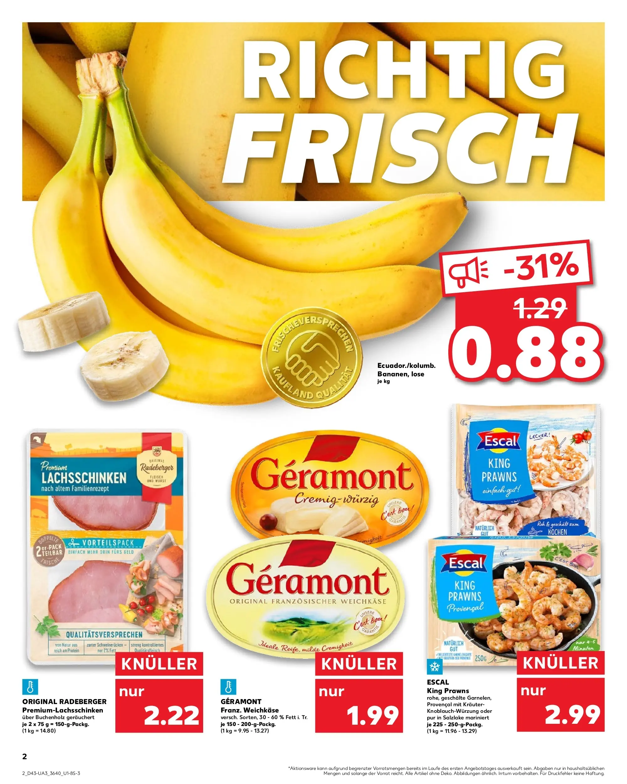 Prospekt Kaufland ab 23.10.2025 » Angebote und Werbung Online | Seite: 2 | Produkte: Geramont, Schweinerucken Prospekt Kaufland ab 23.10.2025 » Angebote Online zum Blättern | Seite: 2 | Produkte: Geramont, Schweinerucken