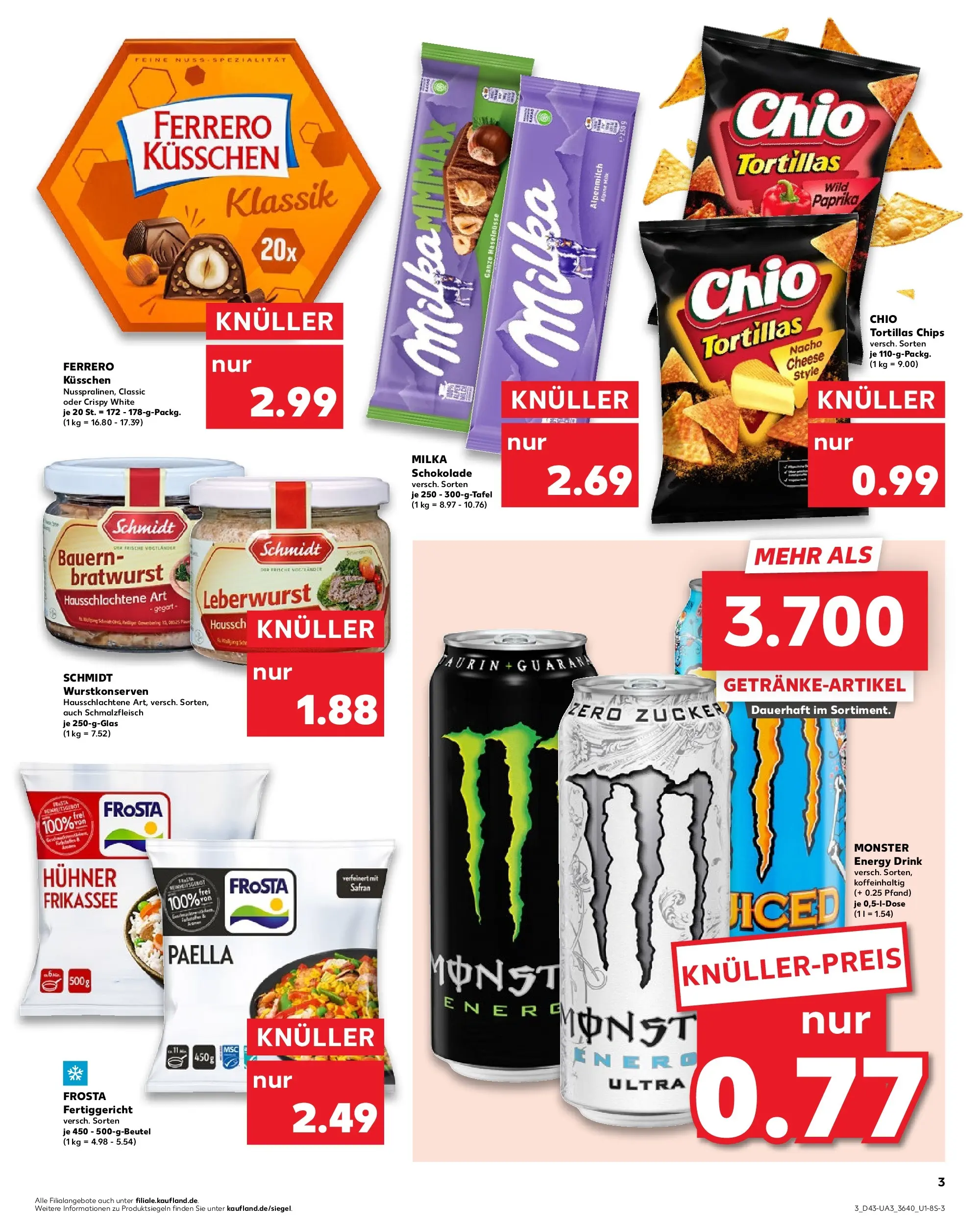 Prospekt Kaufland ab 23.10.2025 » Angebote und Werbung Online | Seite: 3 | Produkte: Frosta, Monster, Paprika, Chio tortillas Prospekt Kaufland ab 23.10.2025 » Angebote Online zum Blättern | Seite: 3 | Produkte: Frosta, Monster, Paprika, Chio tortillas