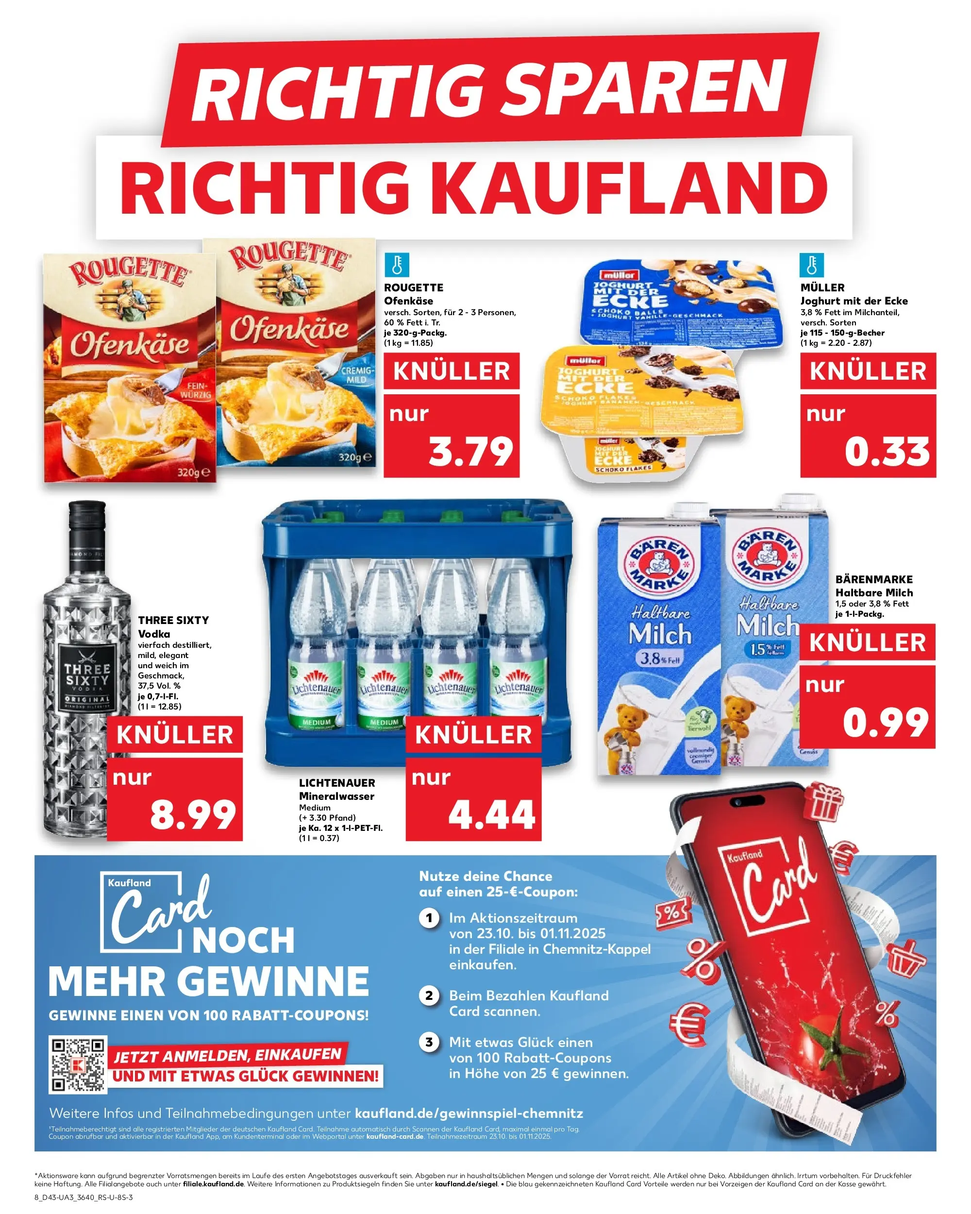 Prospekt Kaufland ab 23.10.2025 » Angebote und Werbung Online | Seite: 8 | Produkte: Haltbare milch, Rougette ofenkase, Mineralwasser, Vodka Prospekt Kaufland ab 23.10.2025 » Angebote Online zum Blättern | Seite: 8 | Produkte: Haltbare milch, Rougette ofenkase, Mineralwasser, Vodka