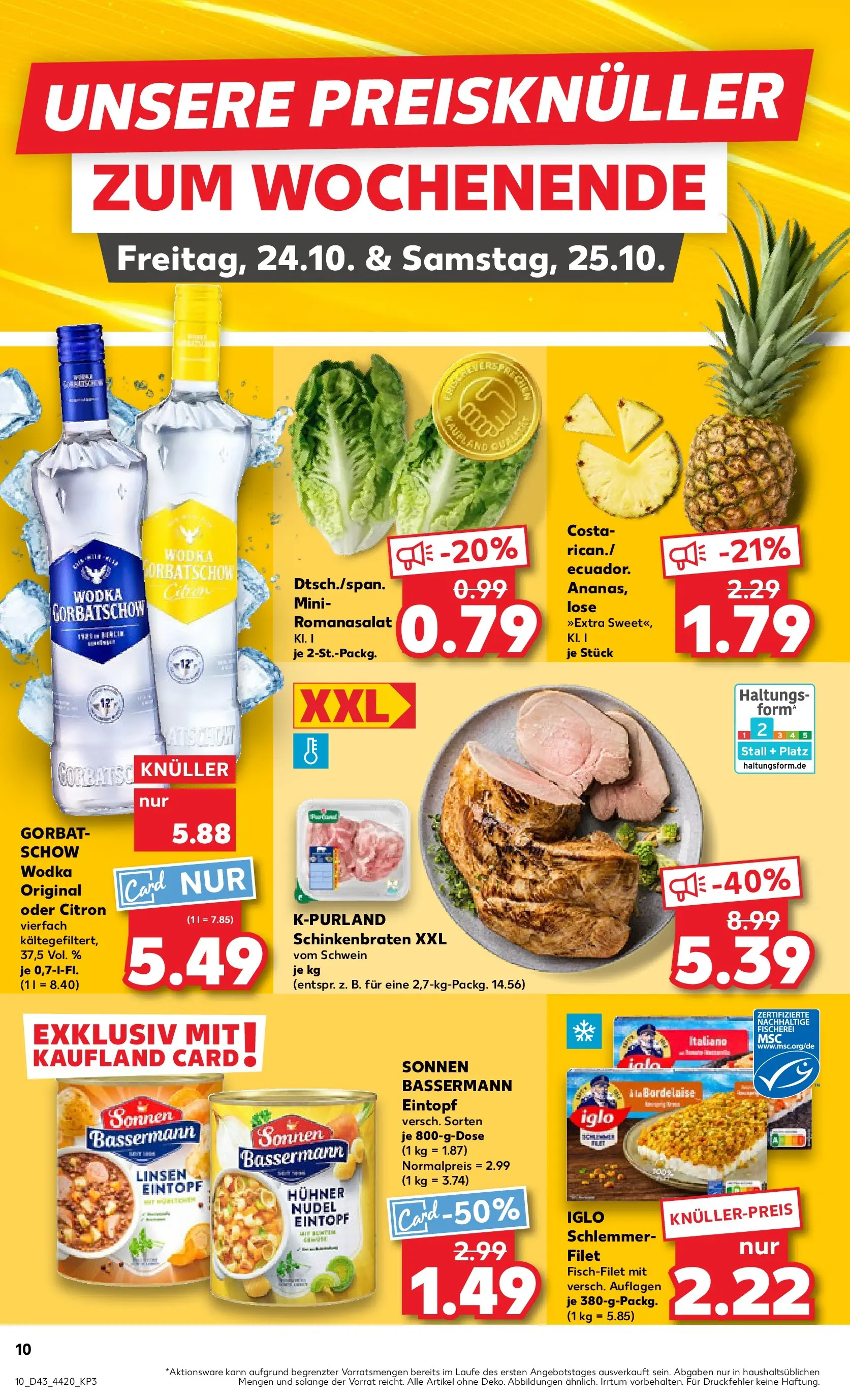 Prospekt Kaufland ab 22.10.2025 » Angebote Online zum Blättern | Seite: 10 | Produkte: Iglo, Vodka, Wodka