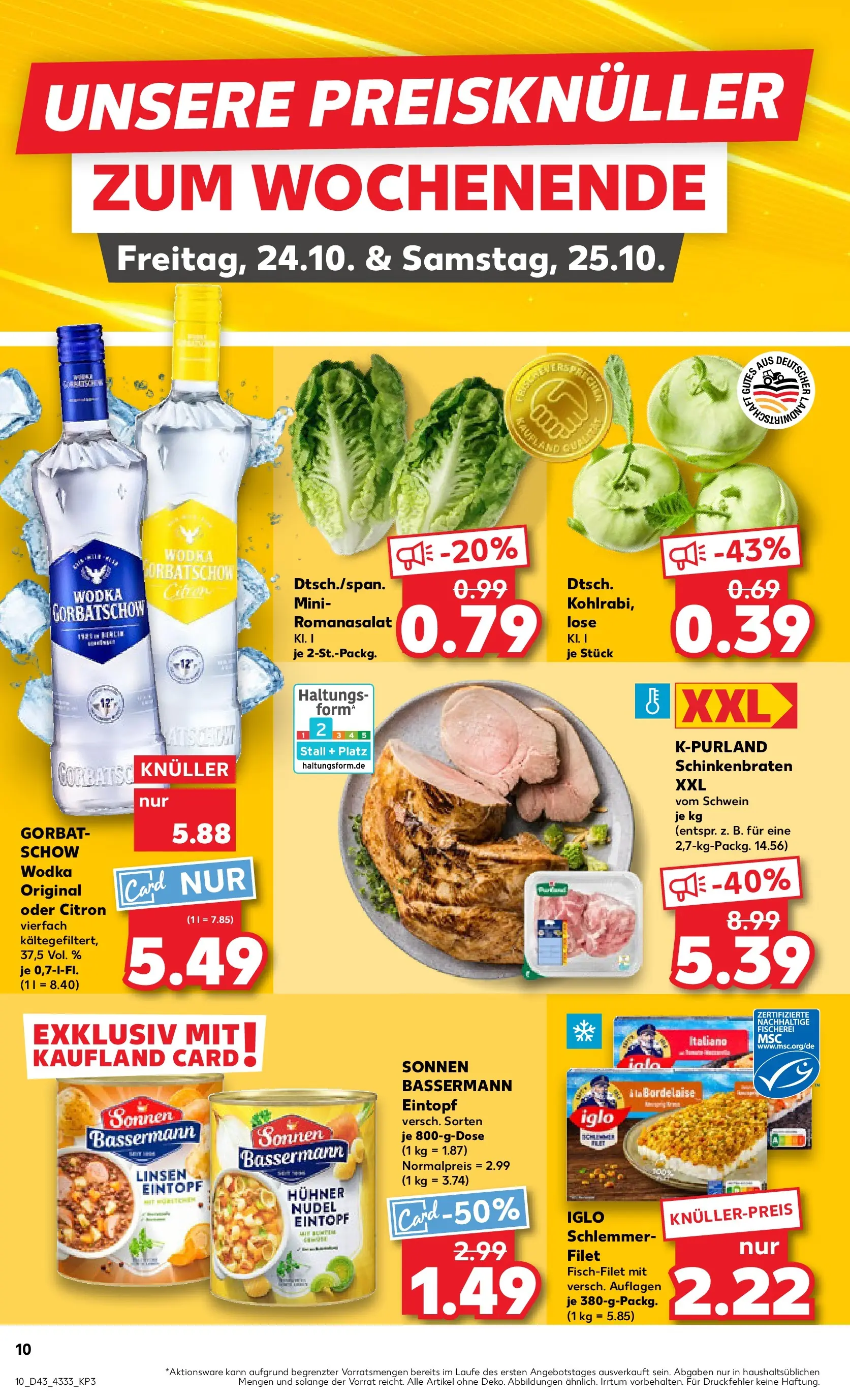 Prospekt Kaufland ab 23.10.2025 » Angebote Online zum Blättern | Seite: 10 | Produkte: Iglo, Kohlrabi, Vodka, Wodka