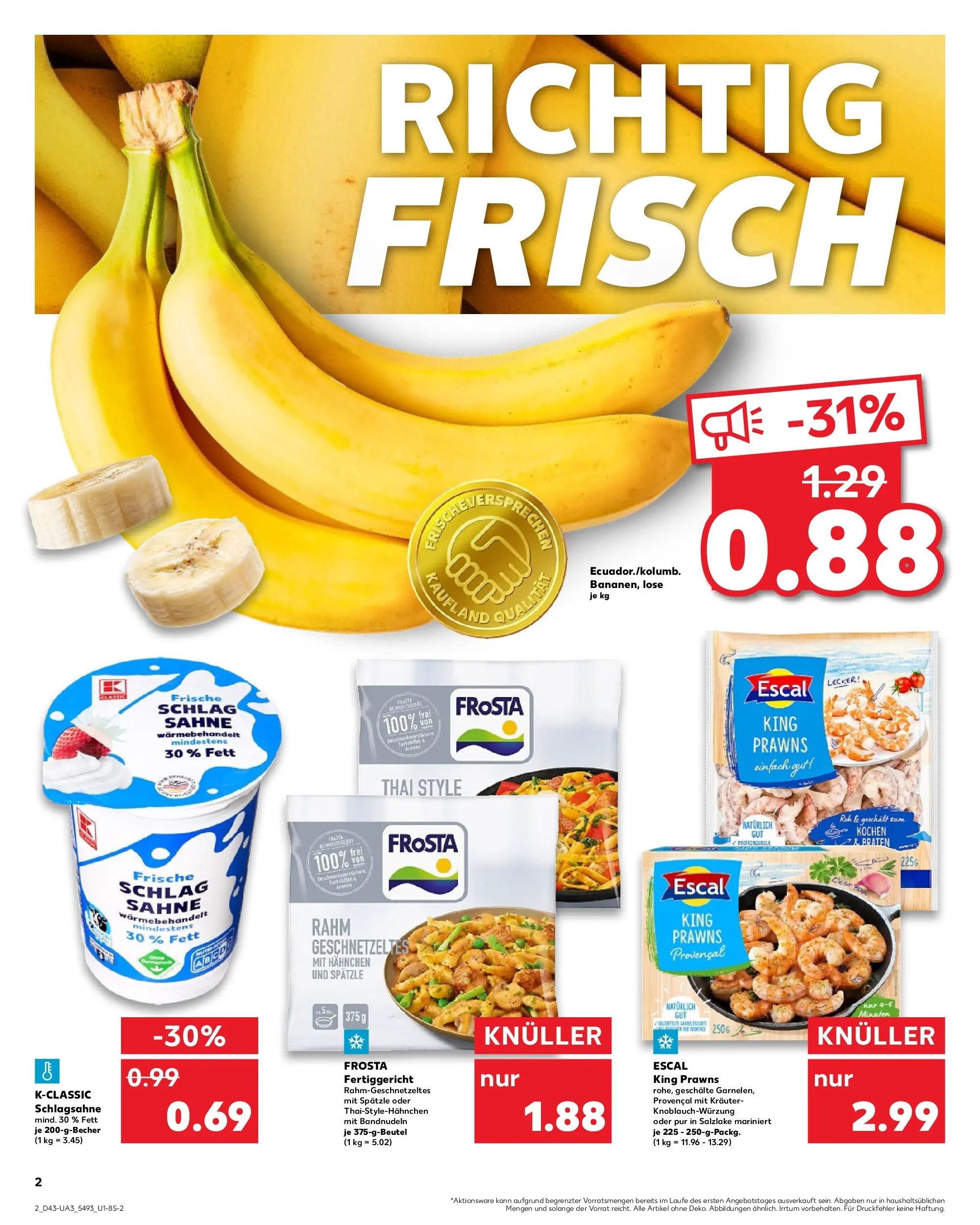 Prospekt Kaufland ab 23.10.2025 » Angebote und Werbung Online | Seite: 2 | Produkte: Hahnchen, Schlagsahne, Frosta, Sahne Prospekt Kaufland ab 23.10.2025 » Angebote Online zum Blättern | Seite: 2 | Produkte: Hahnchen, Schlagsahne, Frosta, Sahne