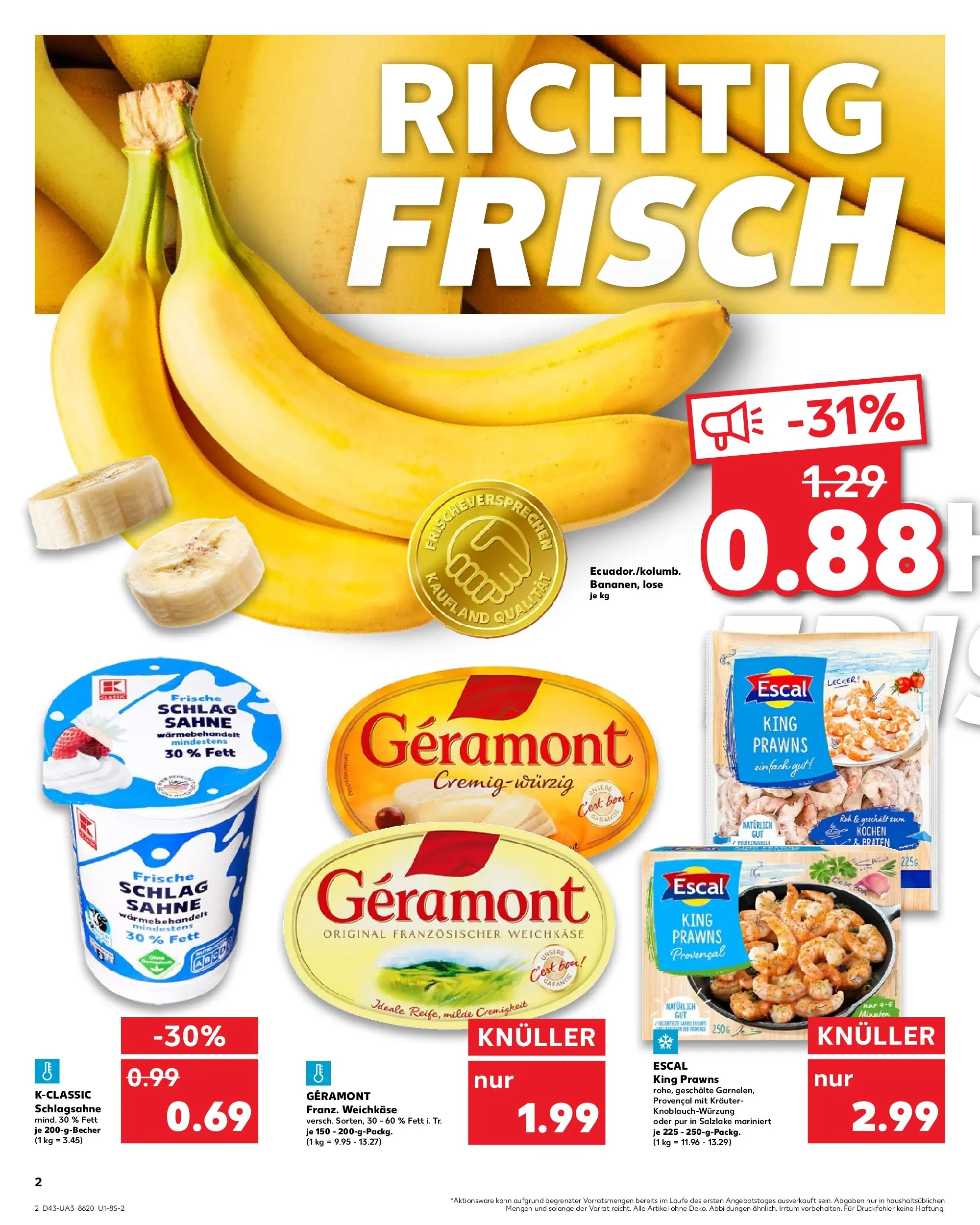 Prospekt Kaufland ab 23.10.2025 » Angebote und Werbung Online | Seite: 2 | Produkte: Geramont, Schlagsahne, Sahne Prospekt Kaufland ab 23.10.2025 » Angebote Online zum Blättern | Seite: 2 | Produkte: Geramont, Schlagsahne, Sahne