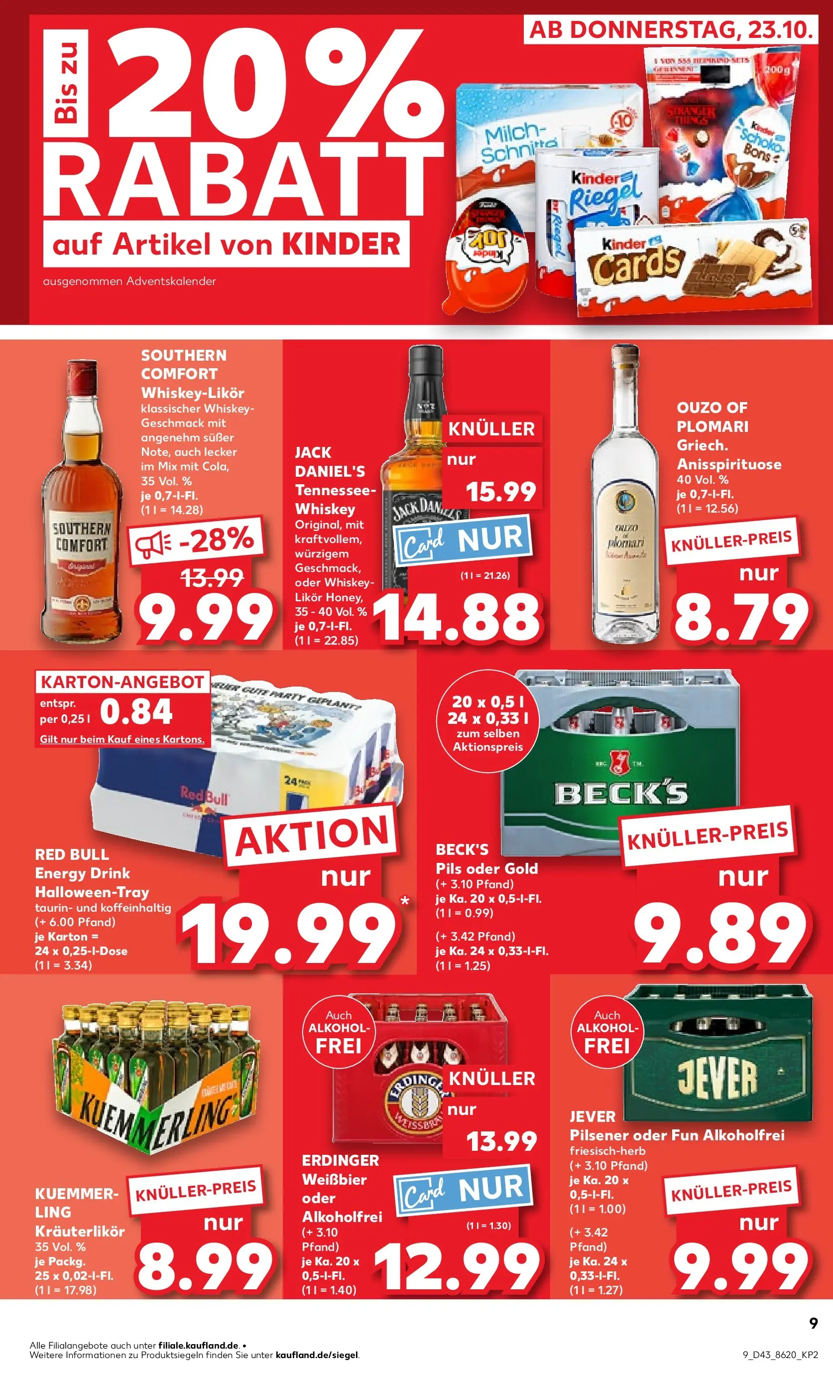Prospekt Kaufland ab 23.10.2025 » Angebote und Werbung Online | Seite: 17 | Produkte: Erdinger, Jack Daniel's, Jever, Whiskey Prospekt Kaufland ab 23.10.2025 » Angebote Online zum Blättern | Seite: 17 | Produkte: Erdinger, Jack Daniel's, Jever, Whiskey